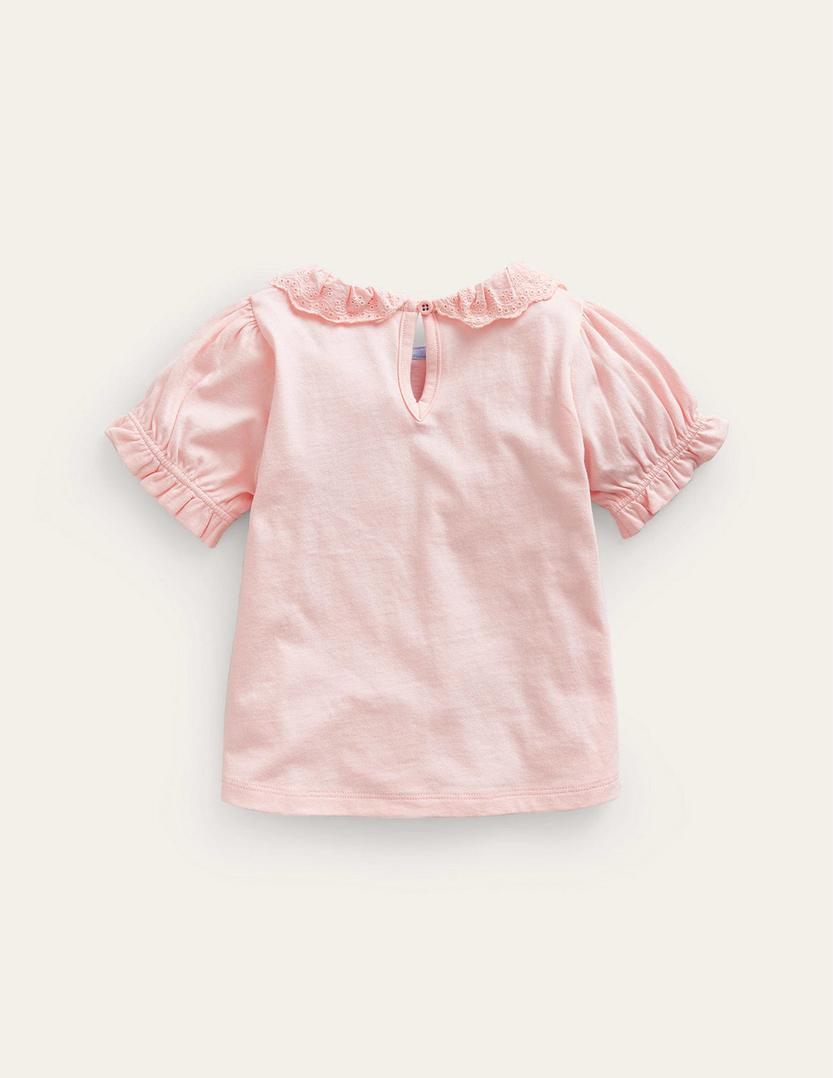 Short-sleeved Collared Top-Provence Dusty Pink - Image 2
