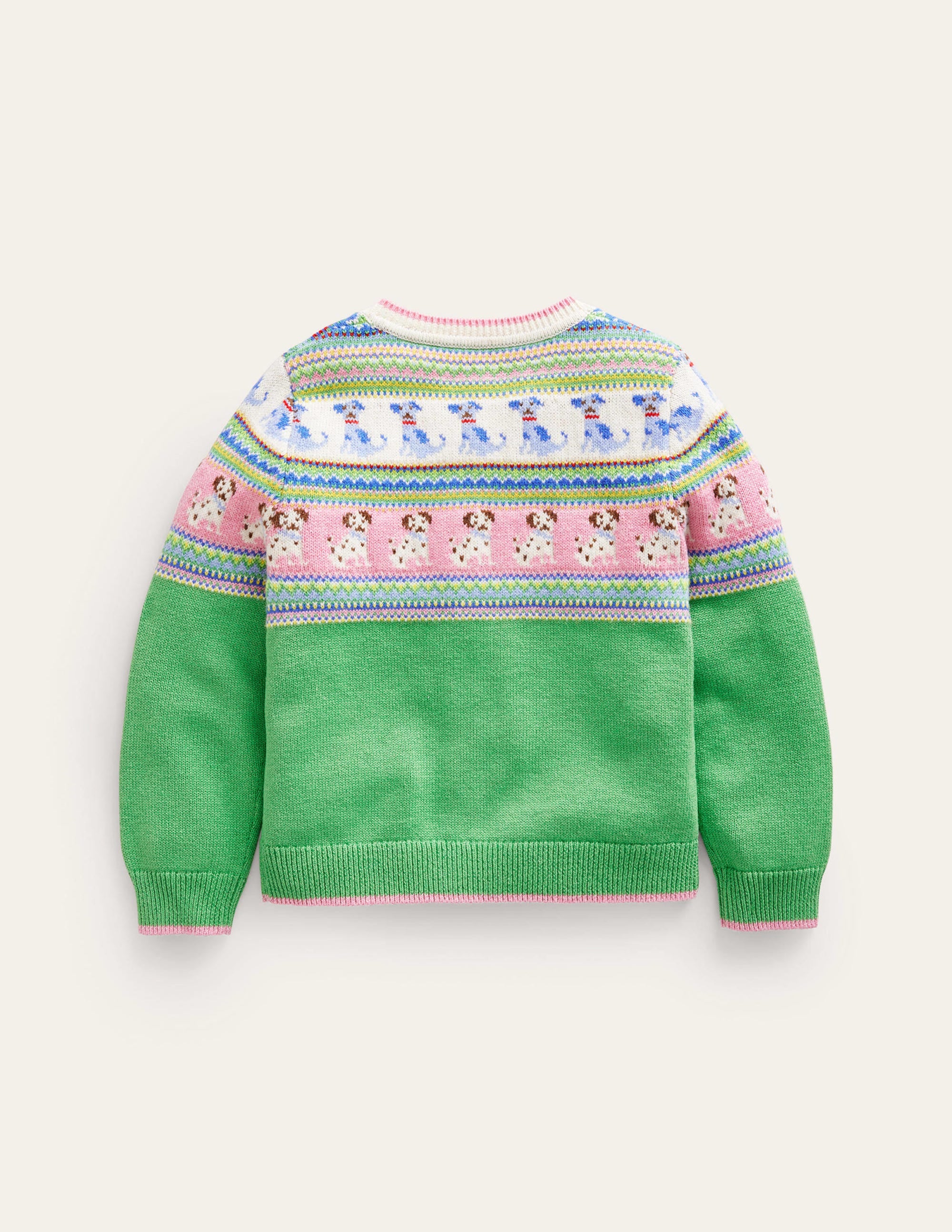Fair Isle Cardigan-Aloe Green Dogs - Image 2