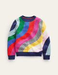 Rainbow Wave Sweater-Multi