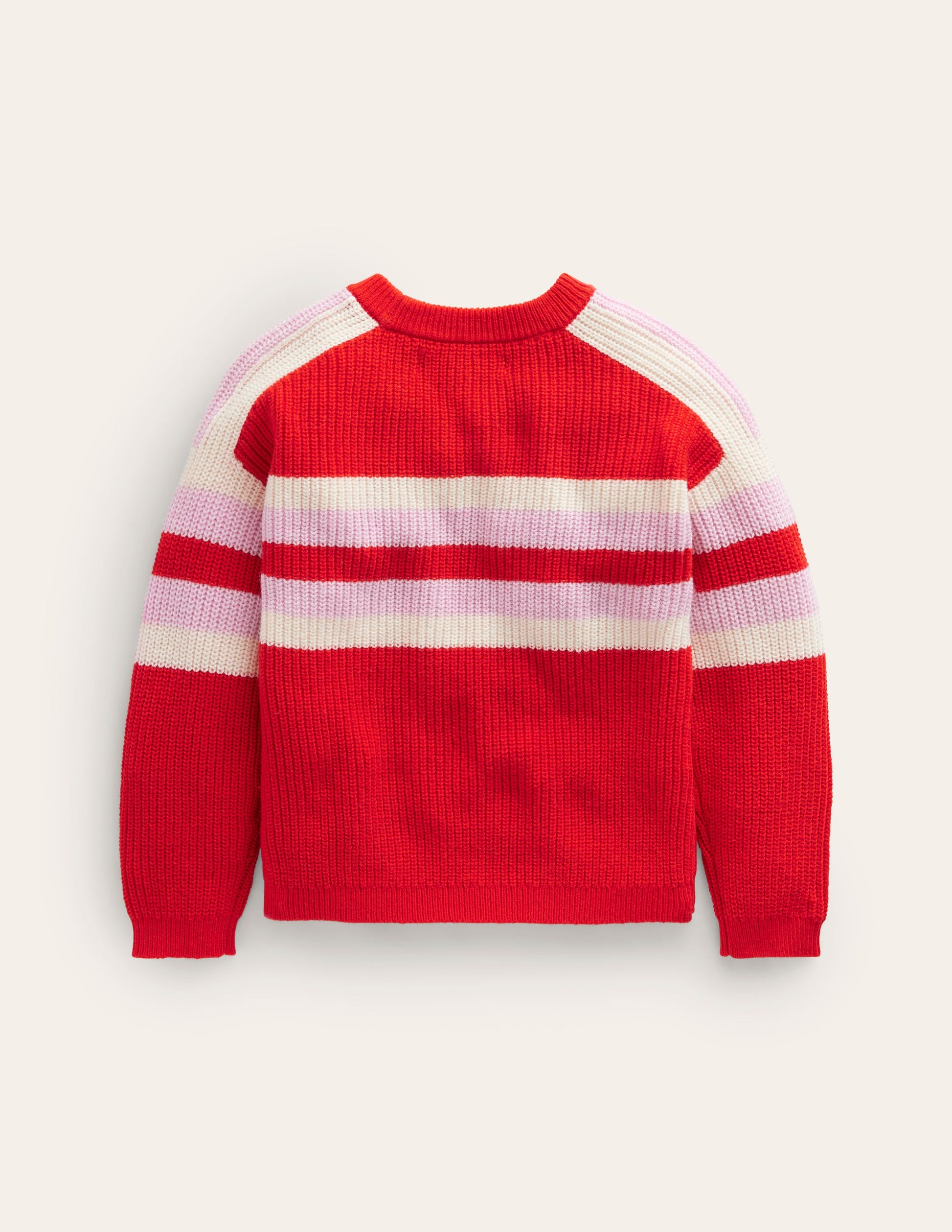 Stripe Knitted Jumper-Poppy Red-2
