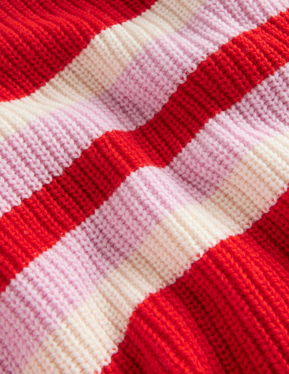 Stripe Knitted Jumper-Poppy Red-3