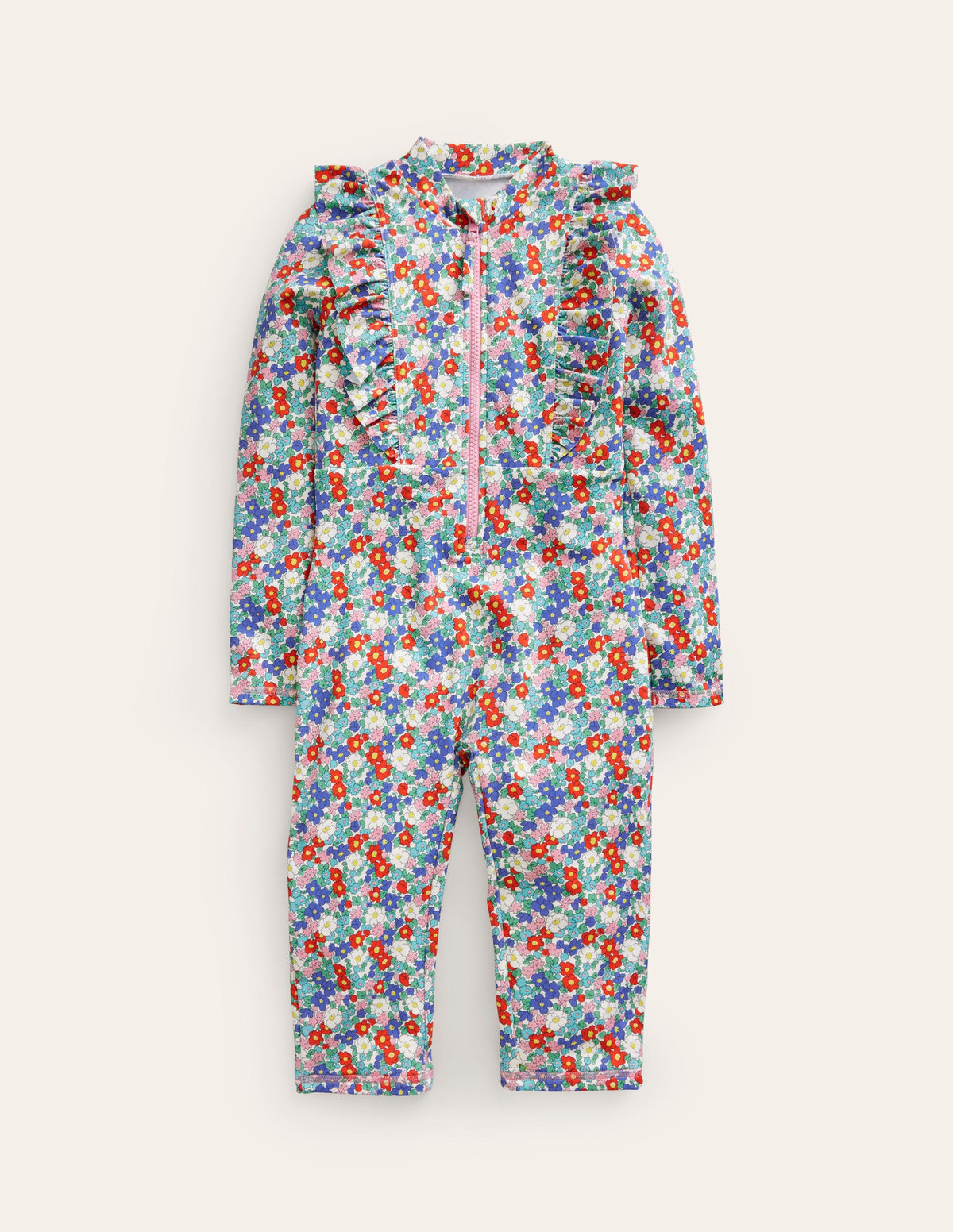 Sun Safe Surf Suit-Multi & Nautical Floral-1