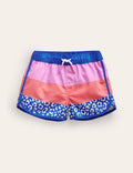 Surf Shorts-Blue Leopard
