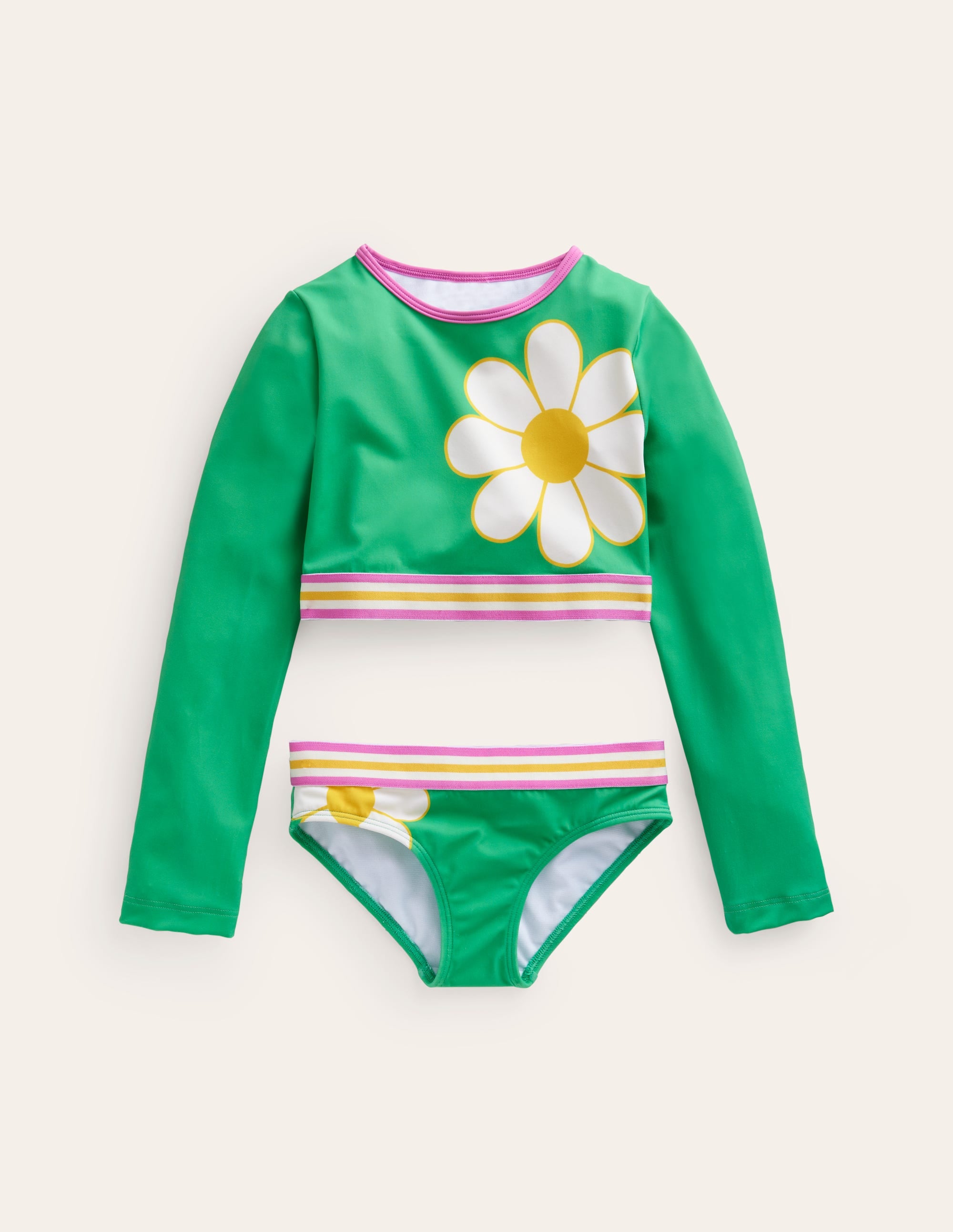 Long Sleeve Flower Set-Green Flowers - Image 1