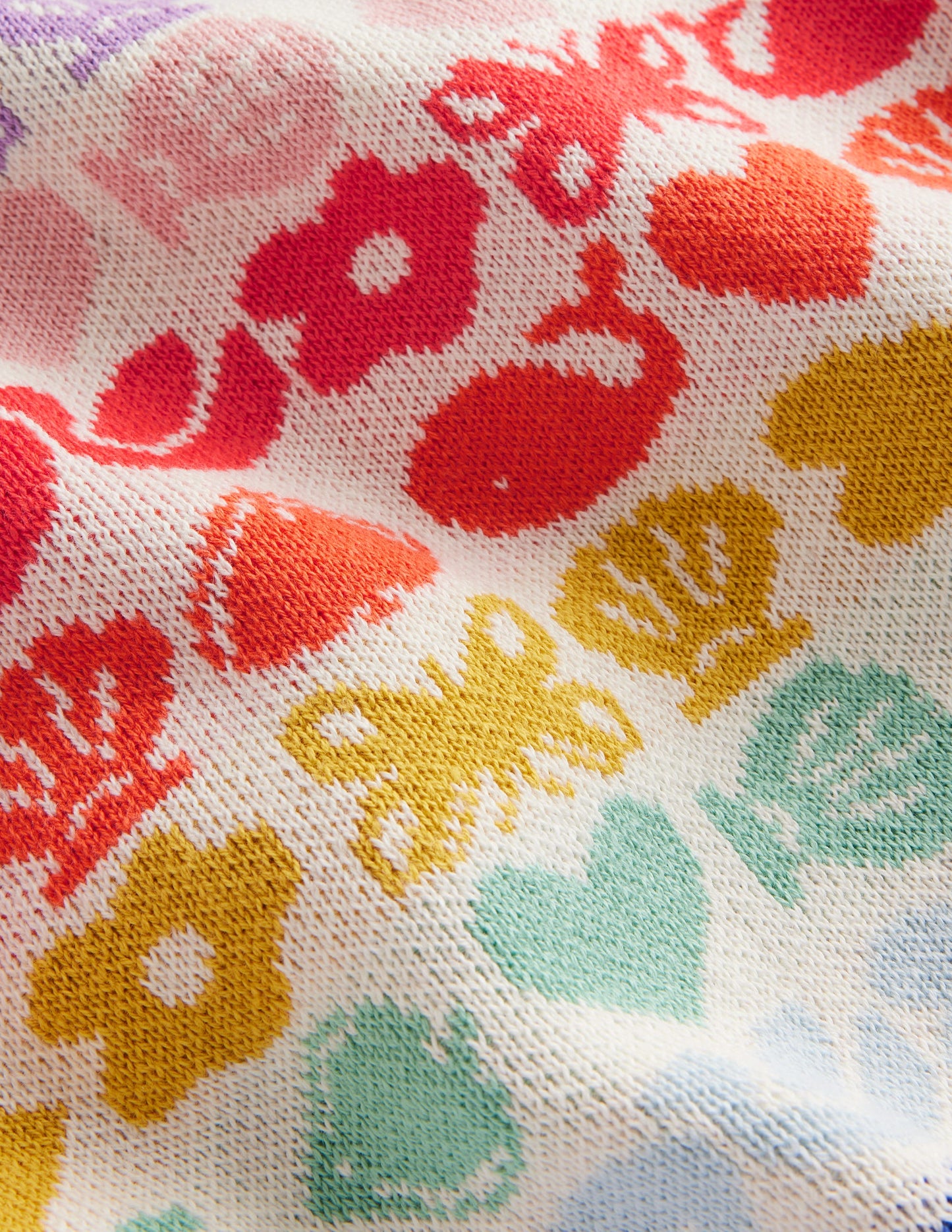 Fair Isle Jumper-Ecru Marl Rainbow