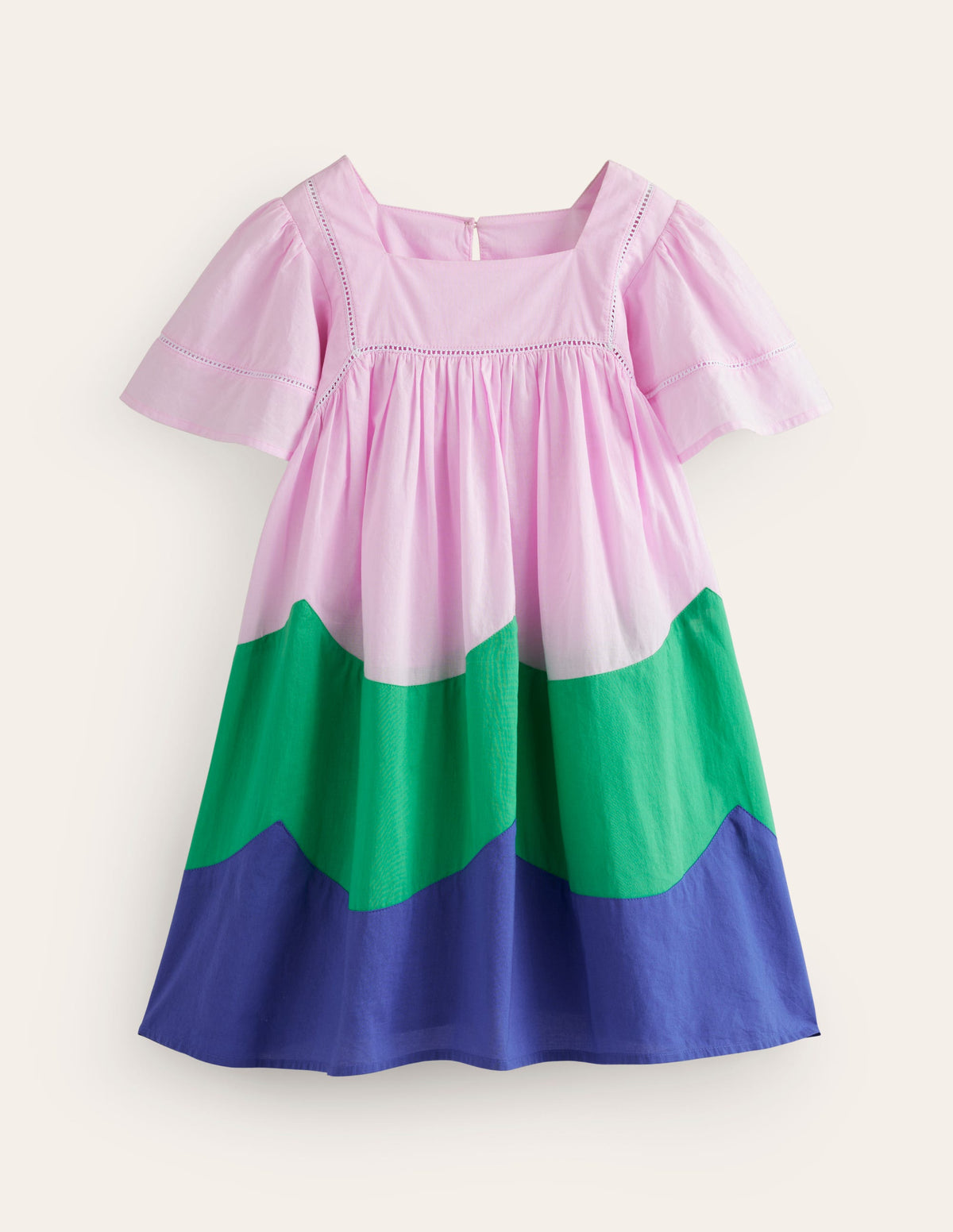 Lightweight Vacation Dress-Sugared Almond Pink Scallop - Image 1