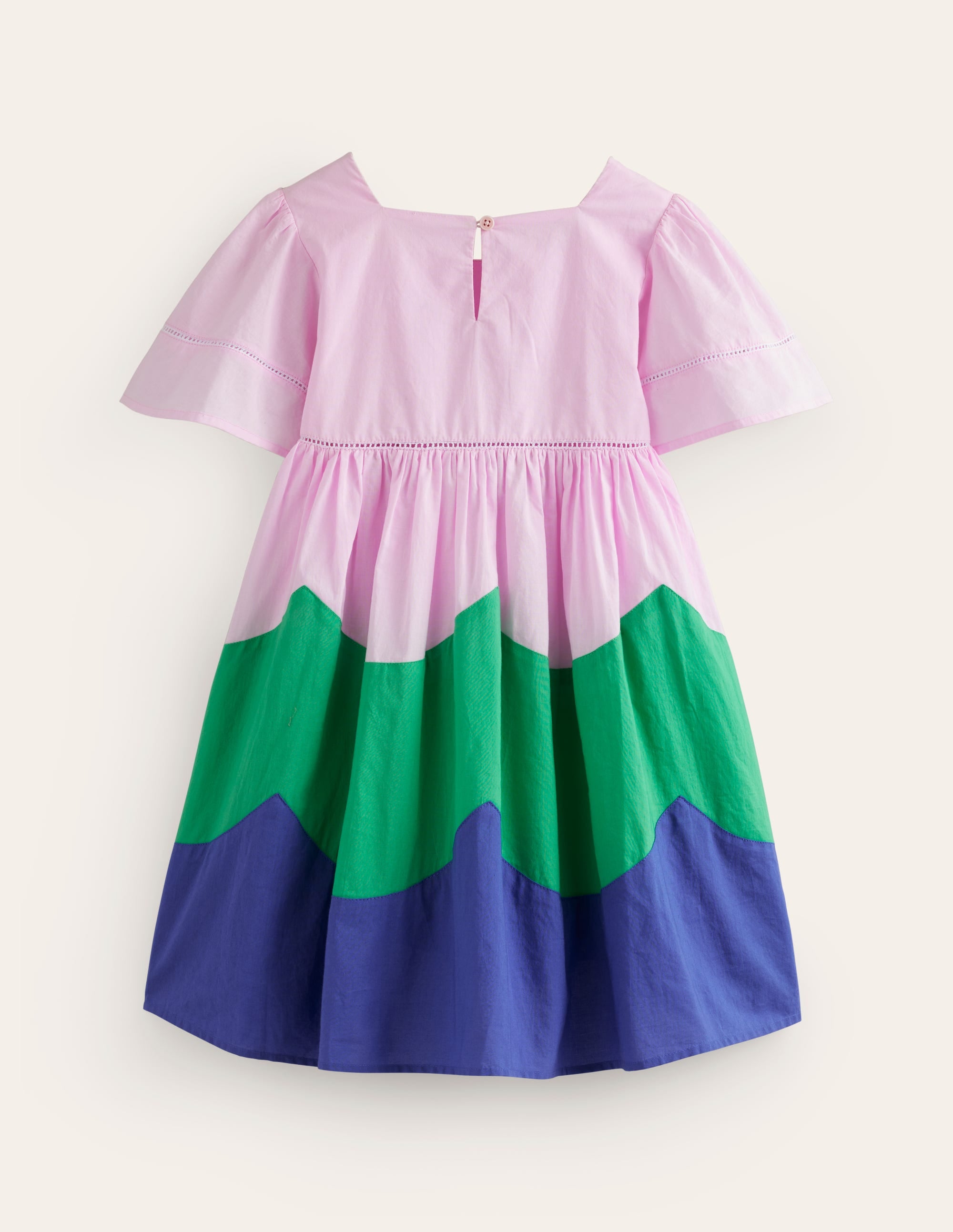 Lightweight Vacation Dress-Sugared Almond Pink Scallop - Image 2