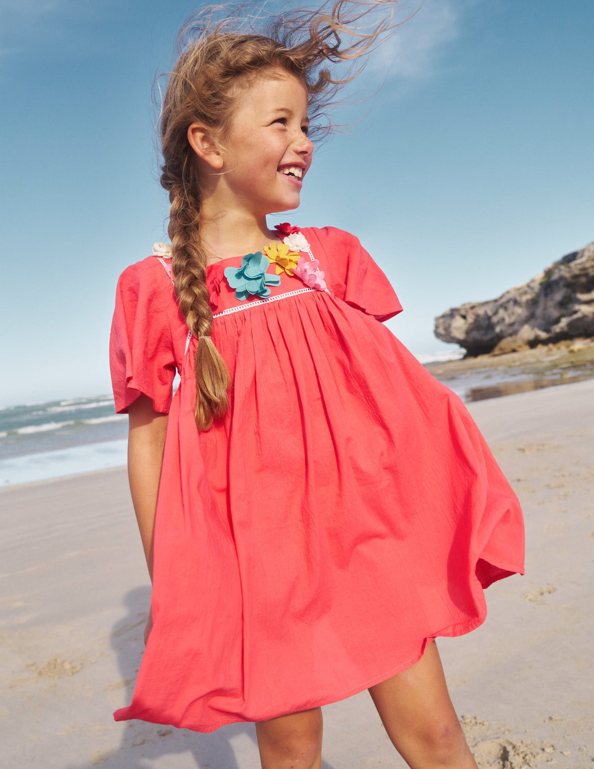 Lightweight Vacation Dress-Jam Red - Image 4