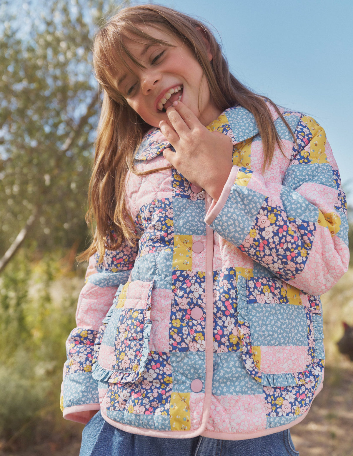 Quilted Collared Jacket-Patchwork Floral - Image 5