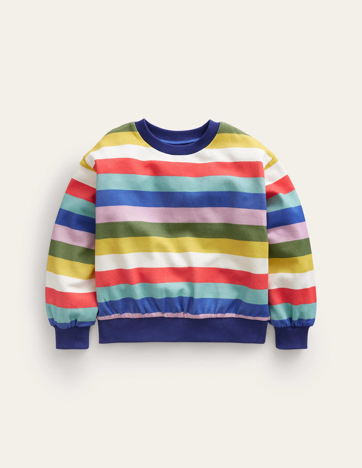 Printed Relaxed Sweatshirt-Multi Stripe - Image 1