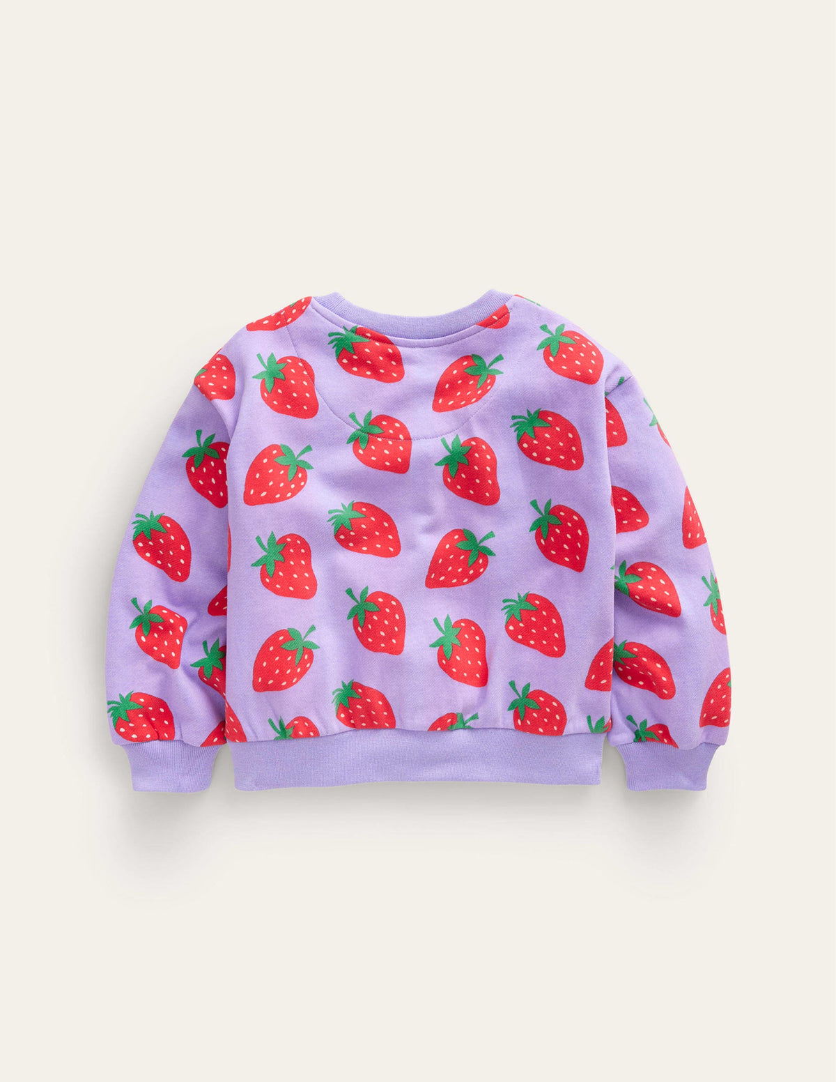 Printed Relaxed Sweatshirt-Parma Violet Strawberries - Image 2