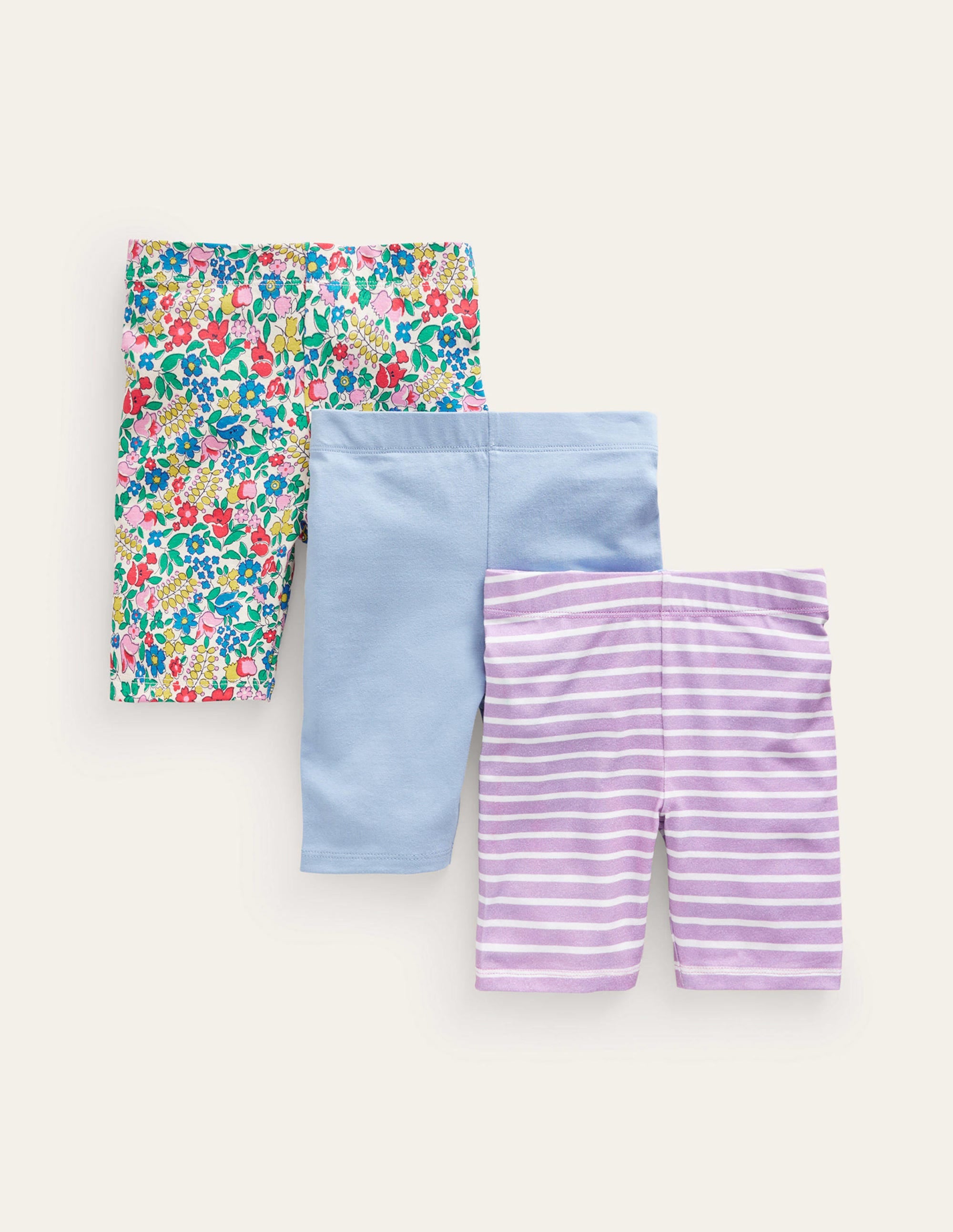 3-Pack Cycling Shorts-Multi Floral/Stripe - Image 1