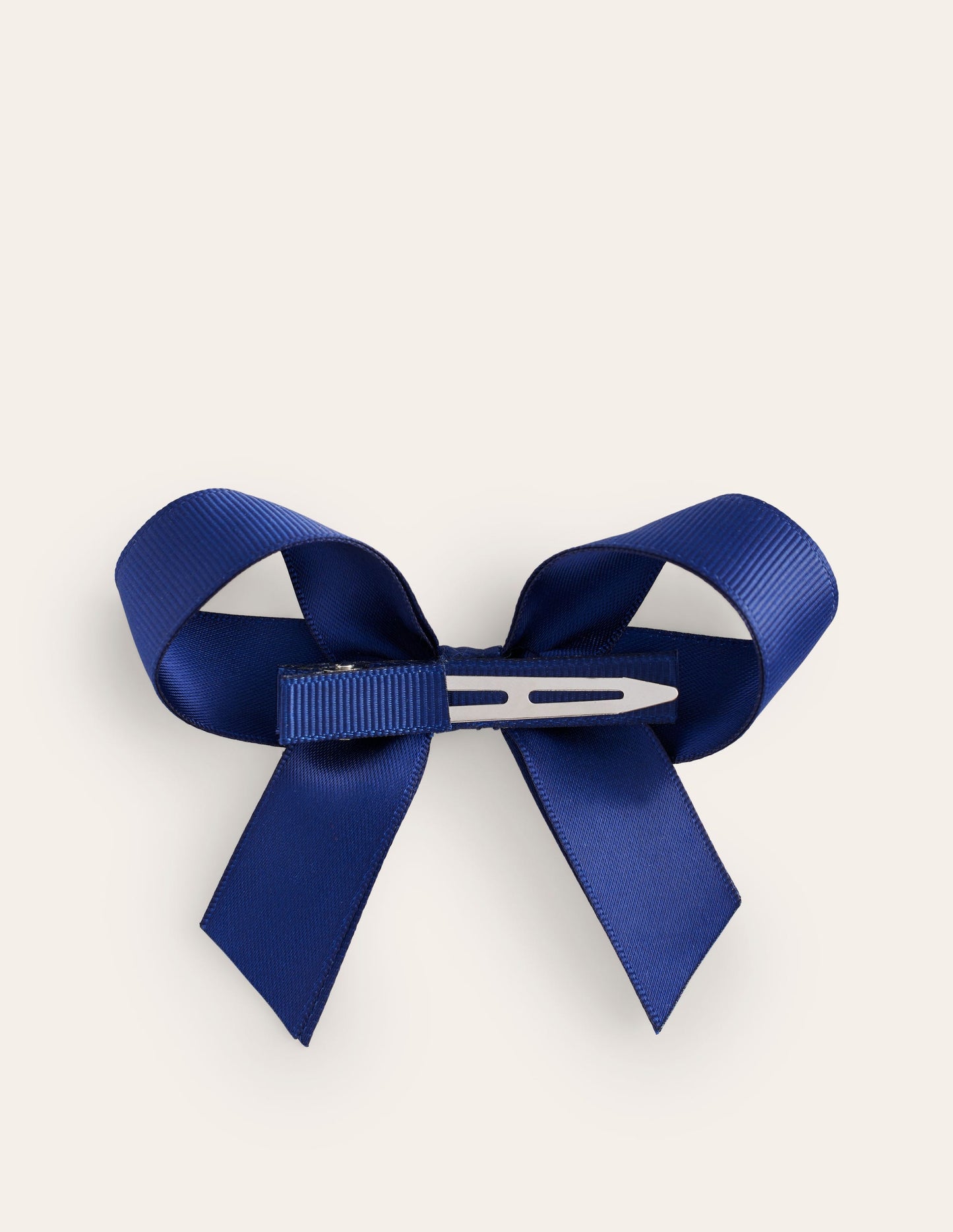 Grosgrain Hair Bow-College Navy