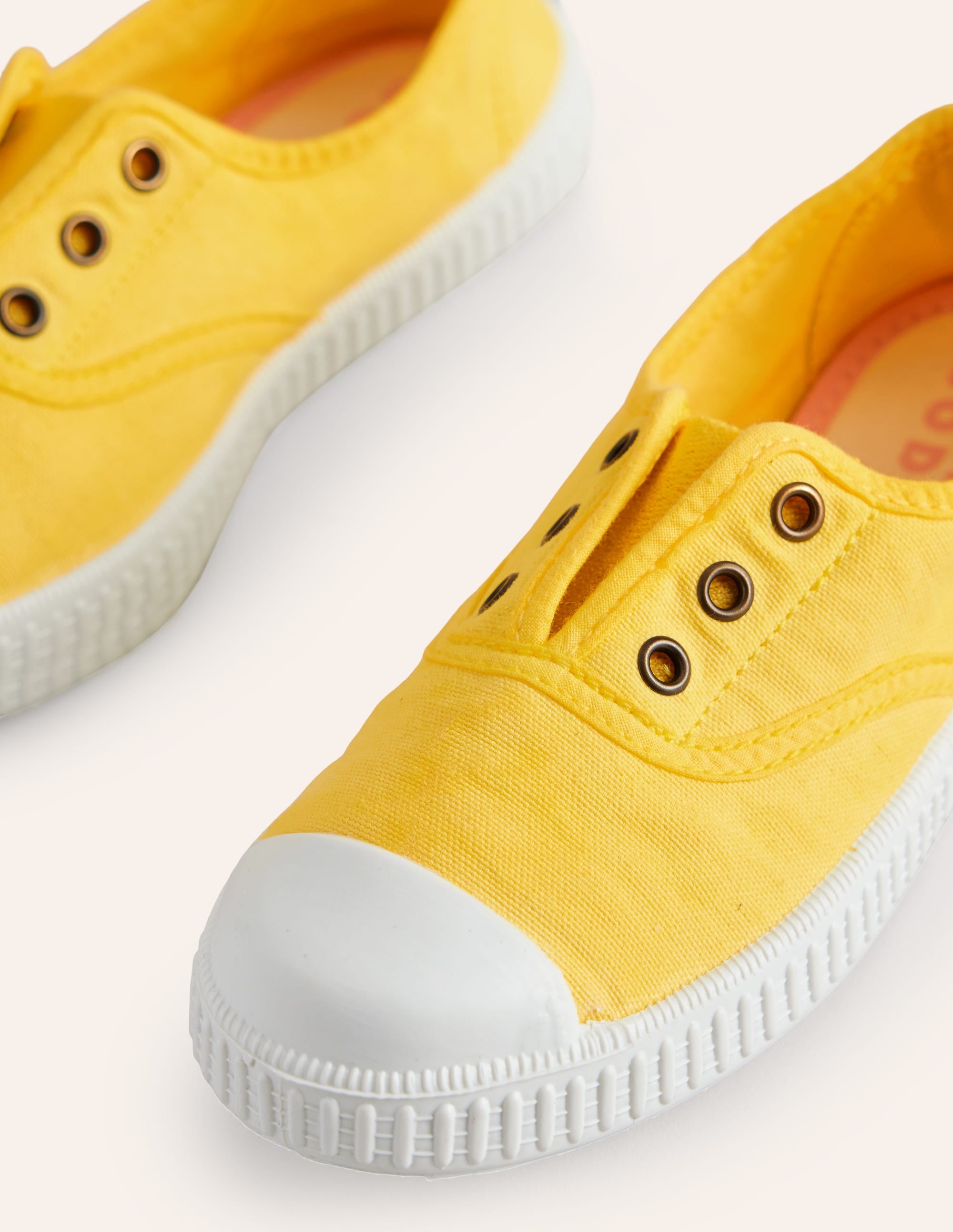 Laceless Canvas Pull-ons-Soft Lemon - Image 3