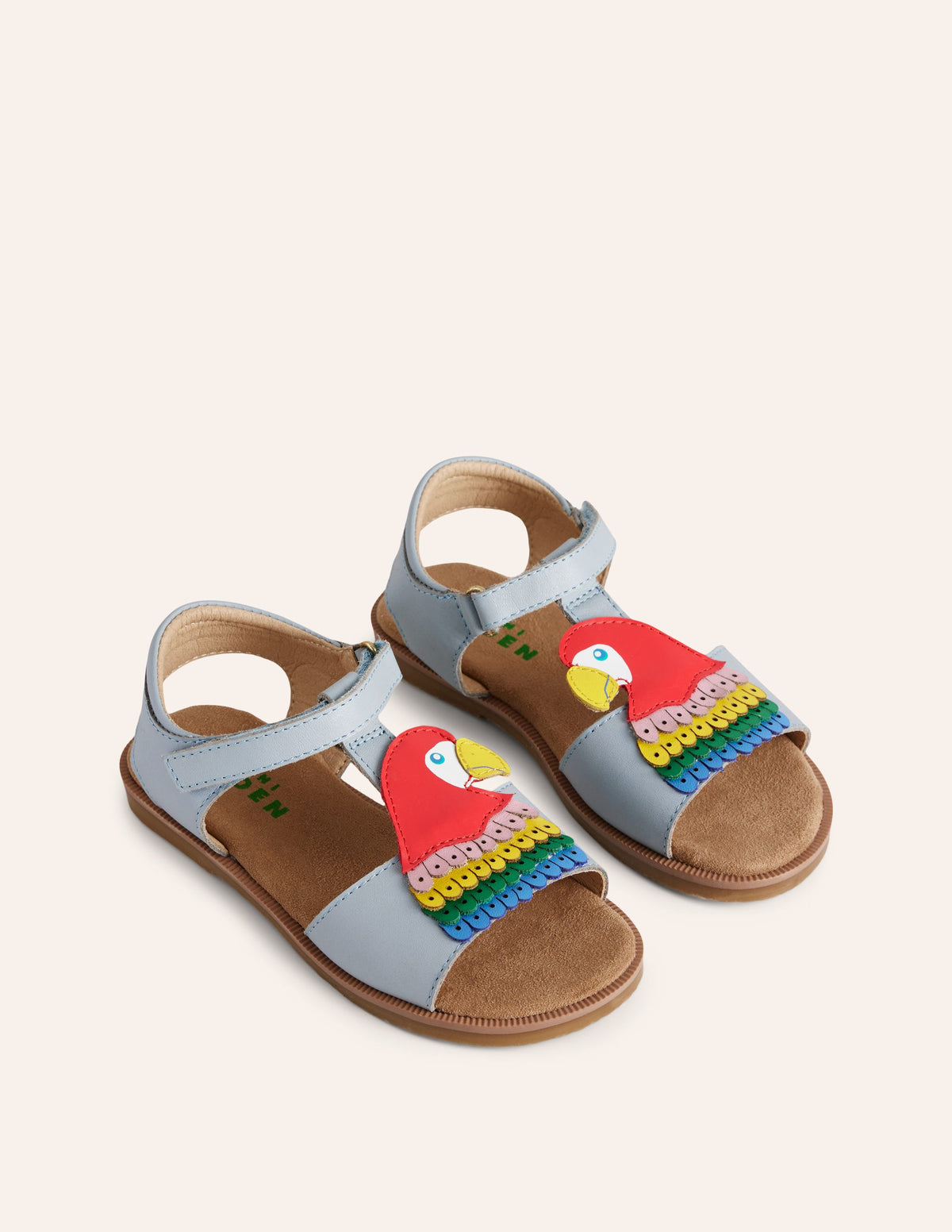 Fun Leather Sandals-Tourmaline Blue Parrot - Image 2