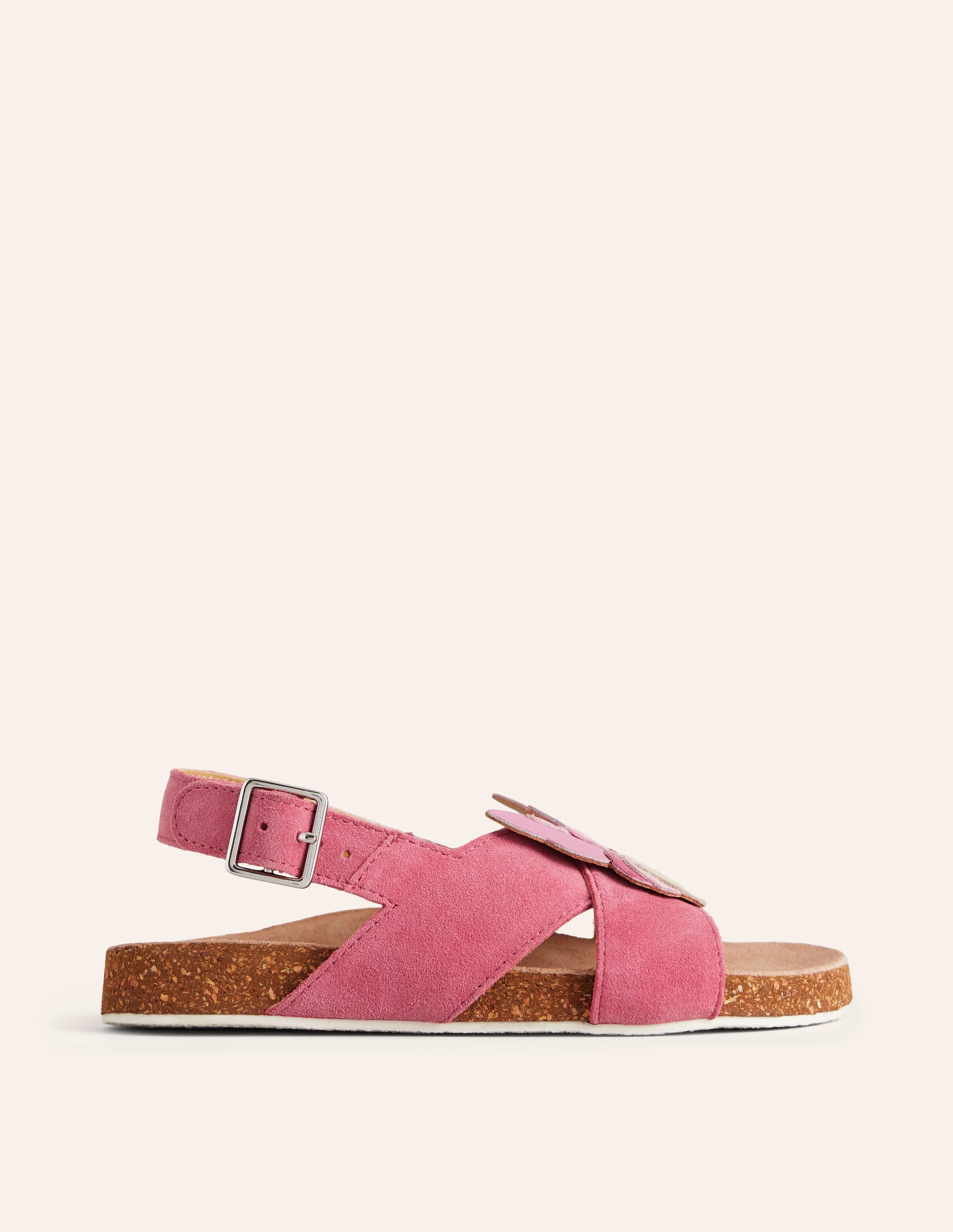 Novelty Cross Over Sandals-Pink Butterfly - Image 1