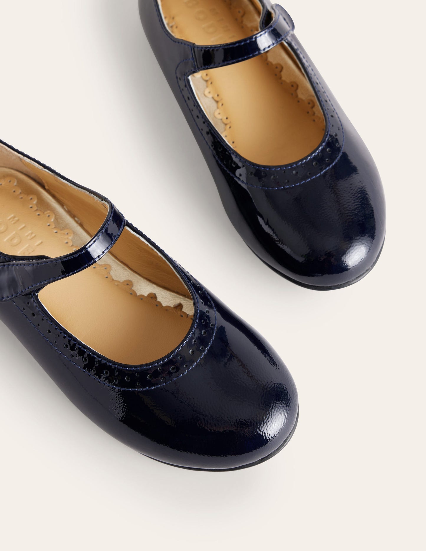 Leather Mary Janes-Navy Patent