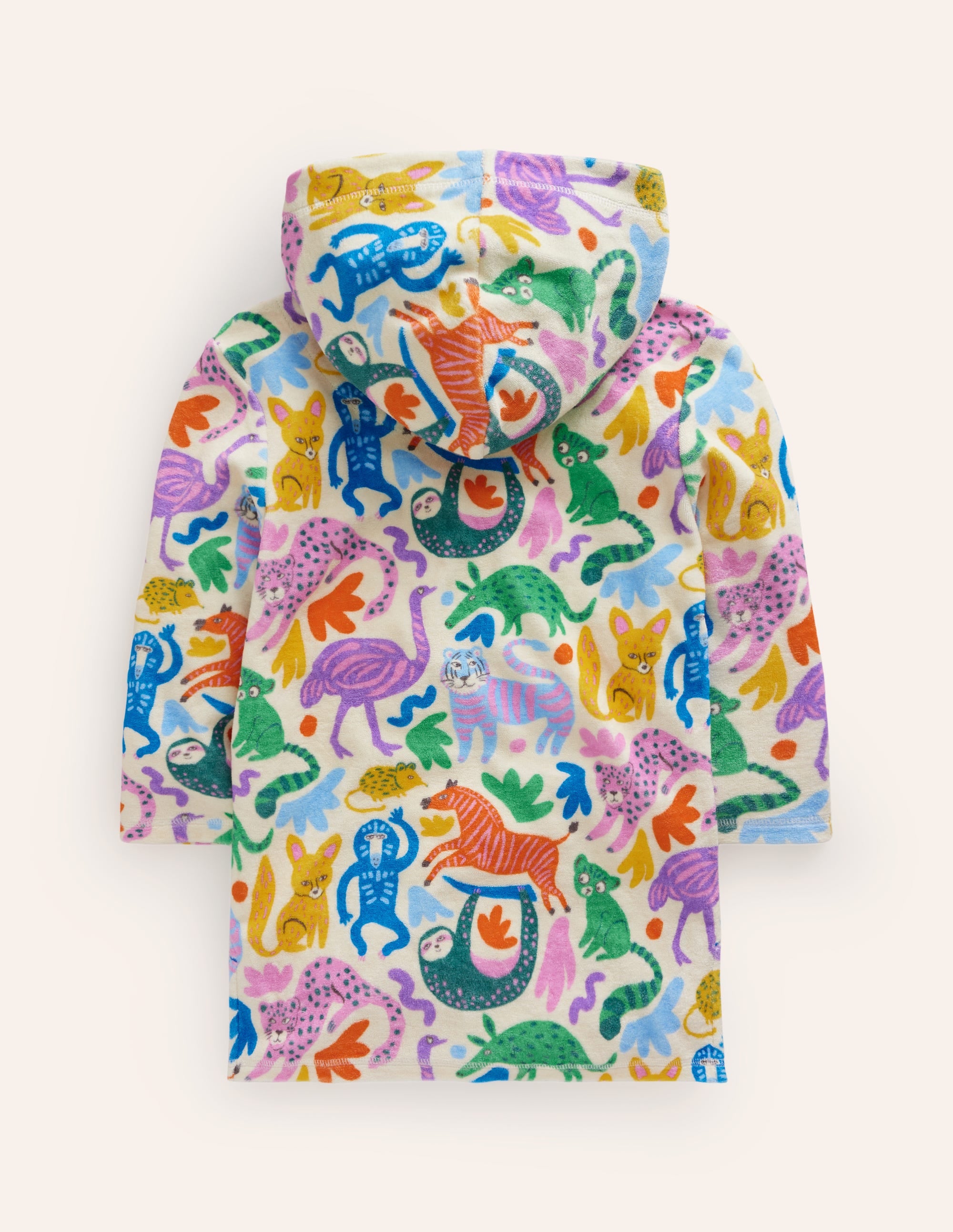 Towelling Throw-On-Multi Safari Friends - Image 2