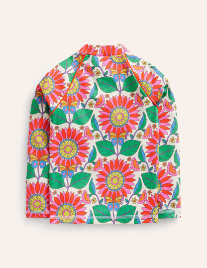 Patterned Rash Guard-Multi Daisy Vine-2