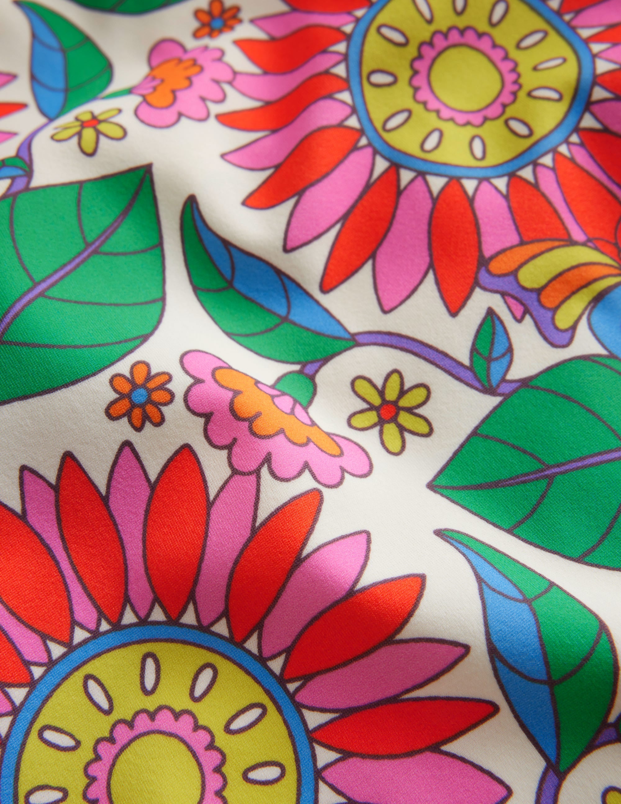 Patterned Rash Guard-Multi Daisy Vine - Image 3