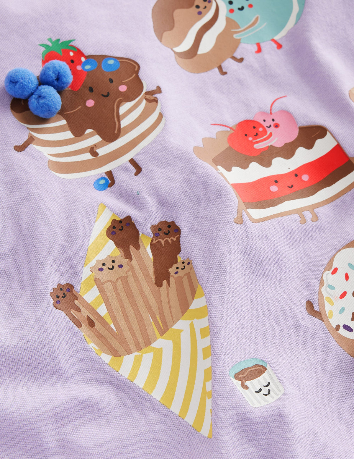 Printed Graphic T-Shirt-Misty Lavender Desserts-3