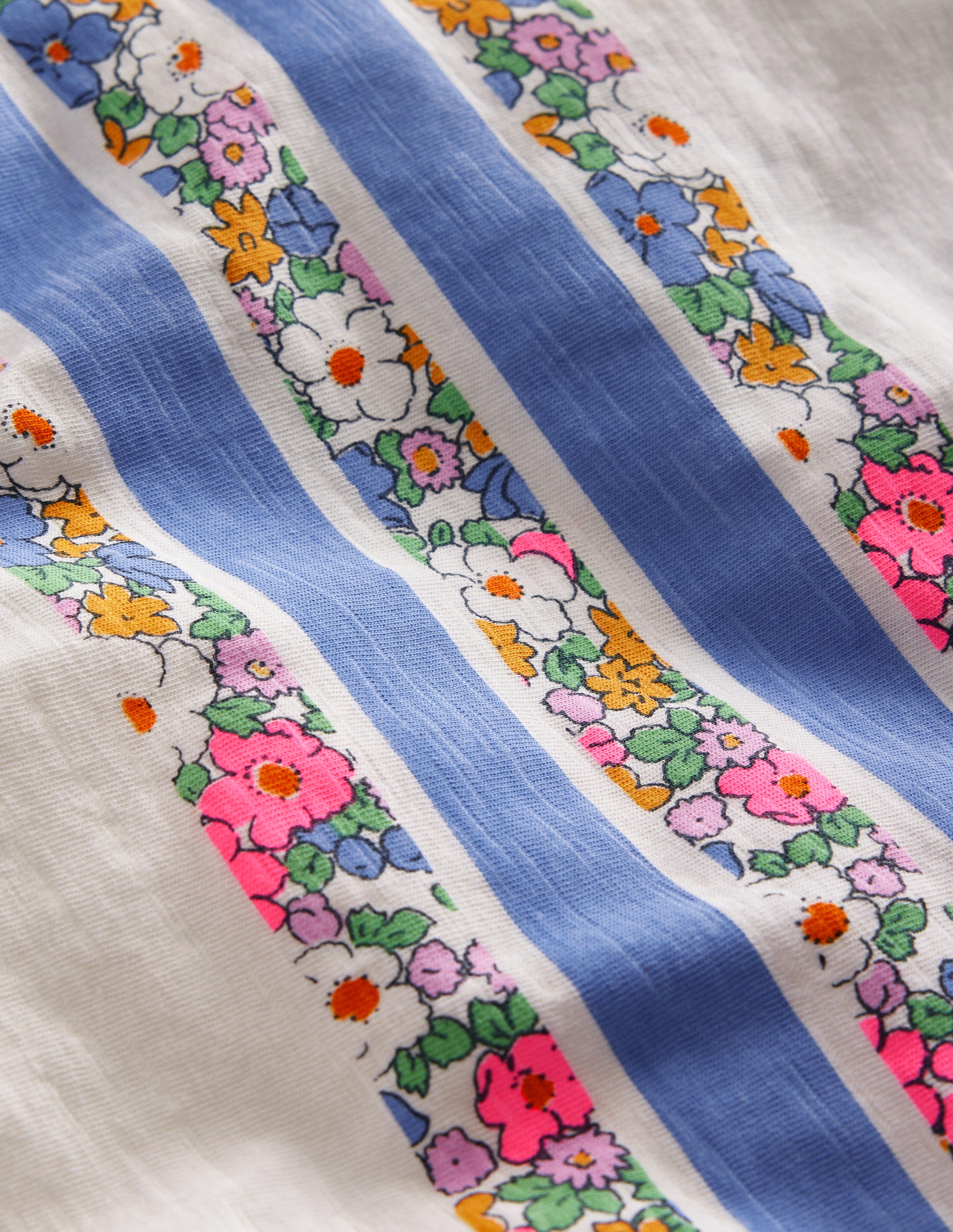 Relaxed T-shirt-Floral Placement Stripe - Image 3