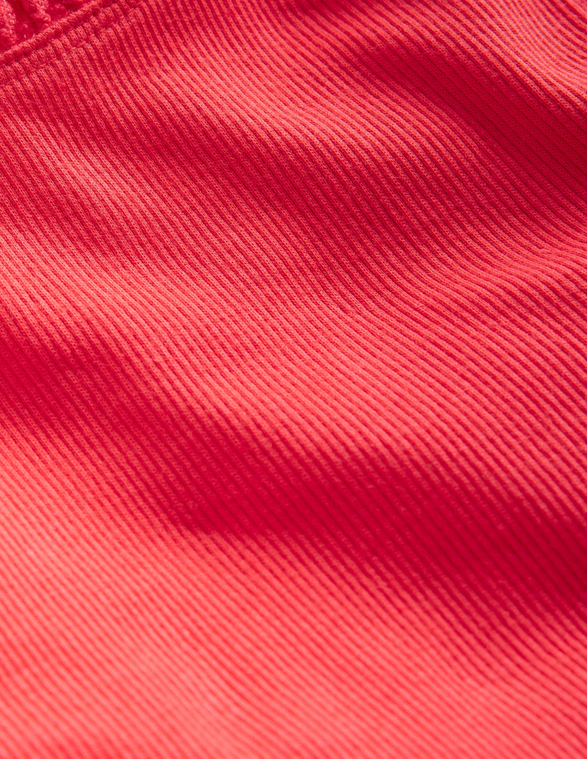 Ribbed Lace Trim Vest-Jam Red - Image 3