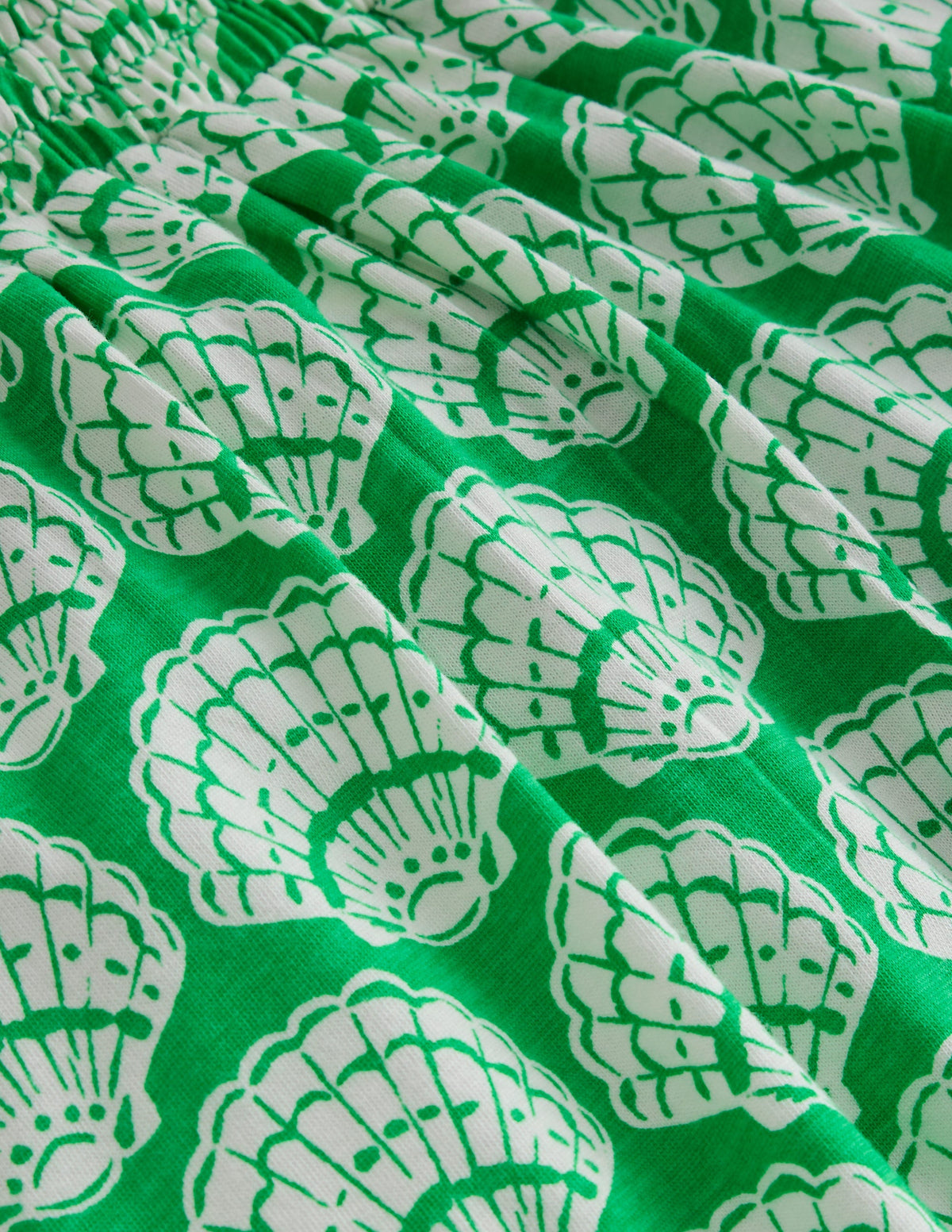 Jersey Harem Pants-Pea Green Seashells-3