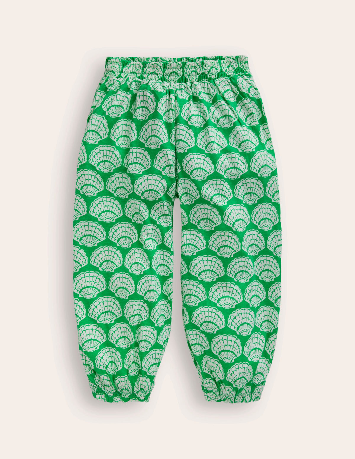 Jersey Harem Pants-Pea Green Seashells - Image 1