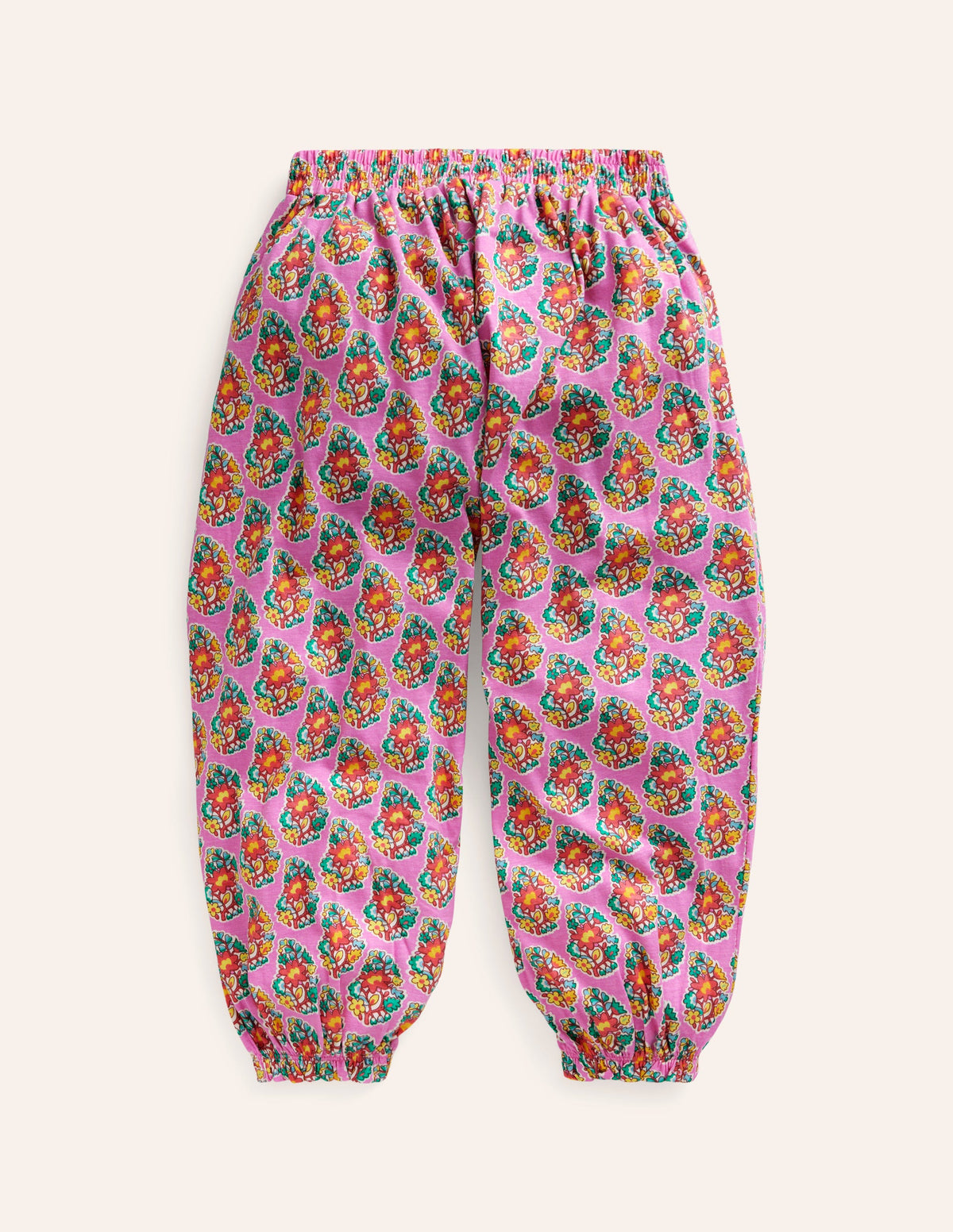 Jersey Harem Pants-Peony Pink Paisley - Image 2
