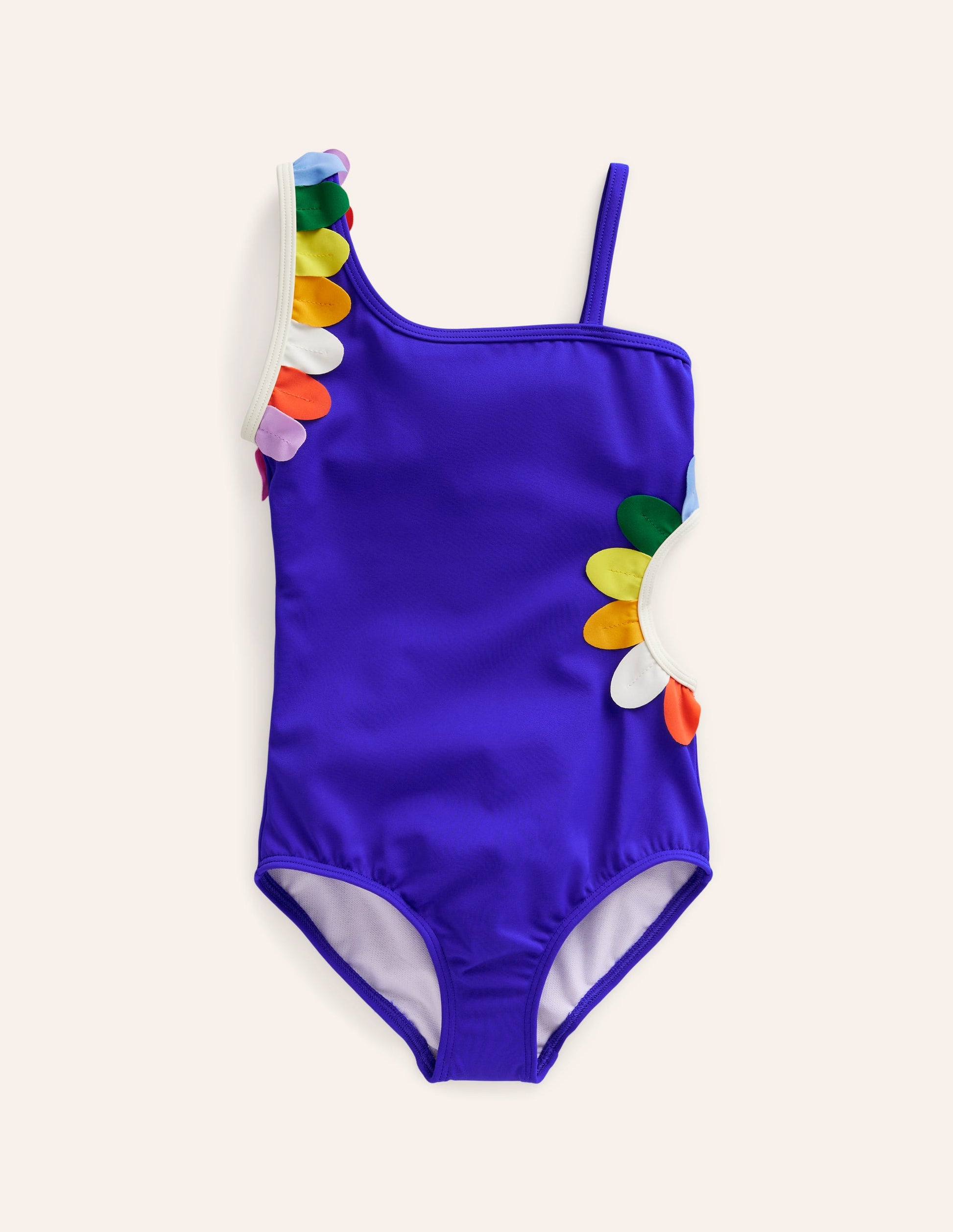 Cut-Out Flower Swimsuit-Blue Heron Multi Daisy-1