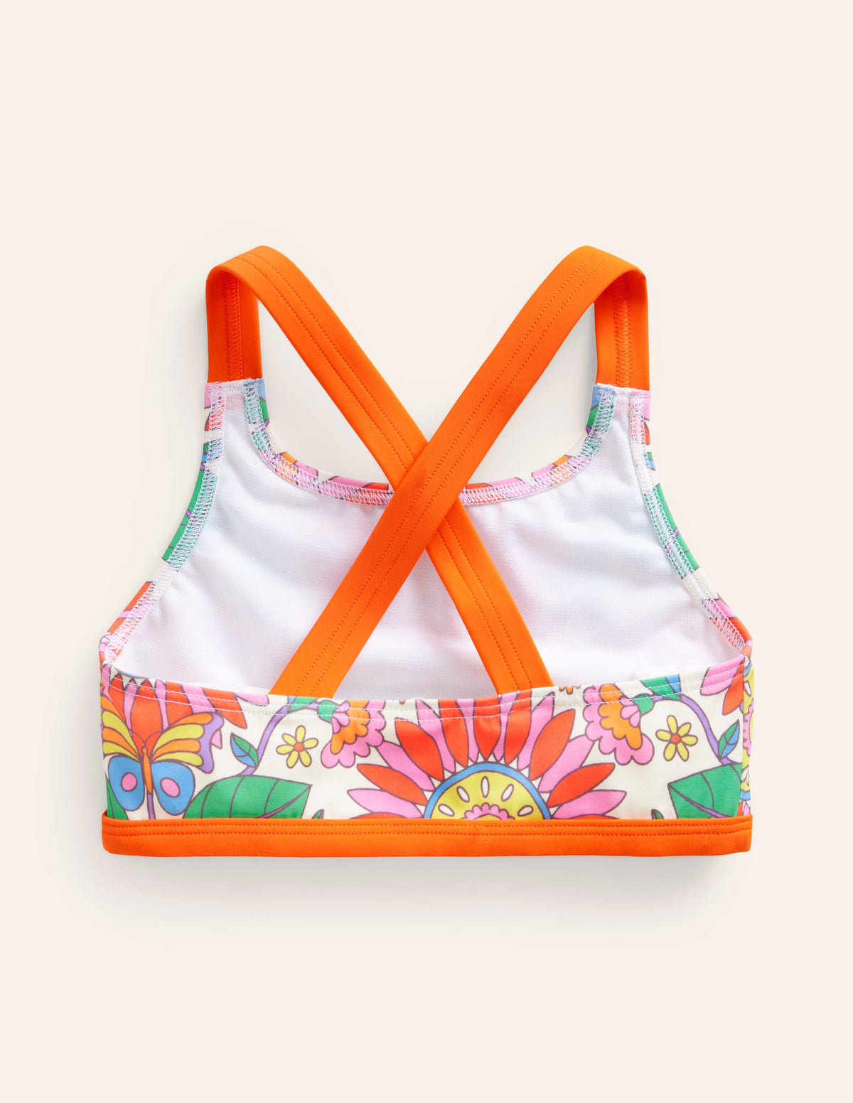 Cross Back Bikini Top-Multi Daisy Vine - Image 2