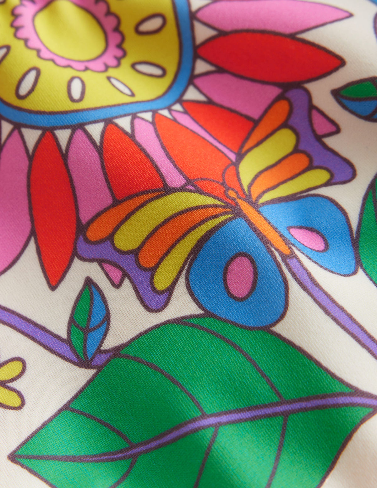 Cross Back Bikini Top-Multi Daisy Vine - Image 3