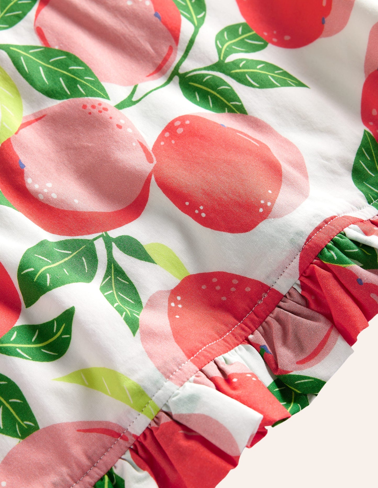 Towelling Poncho Hoodie-Ivory Peaches