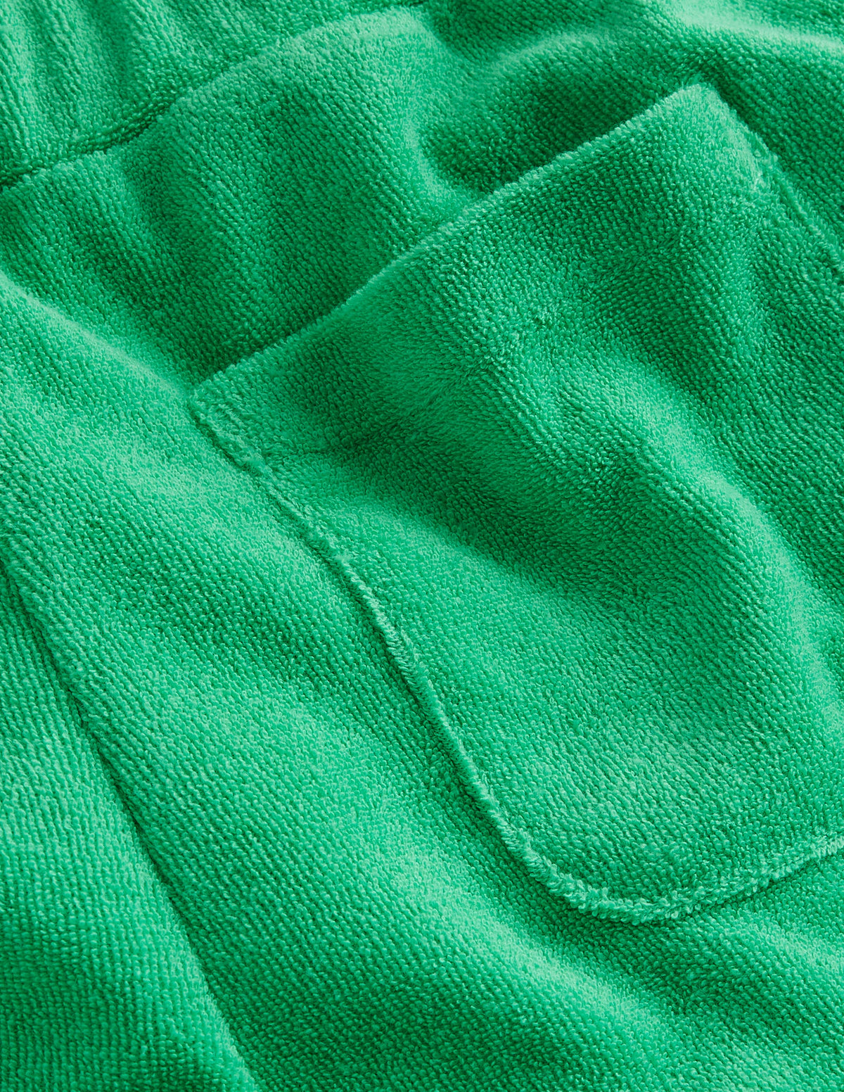 Frill Hem Towelling Short-Pea Green-3