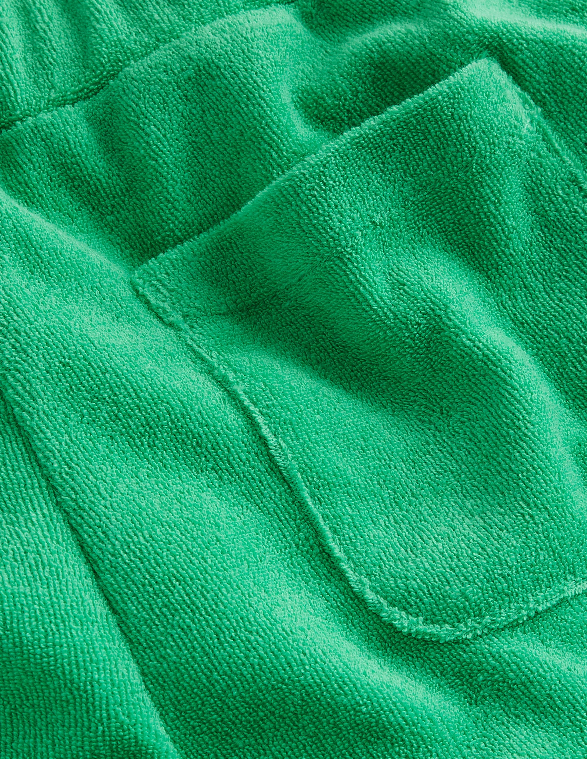 Frill Hem Towelling Short-Pea Green - Image 3