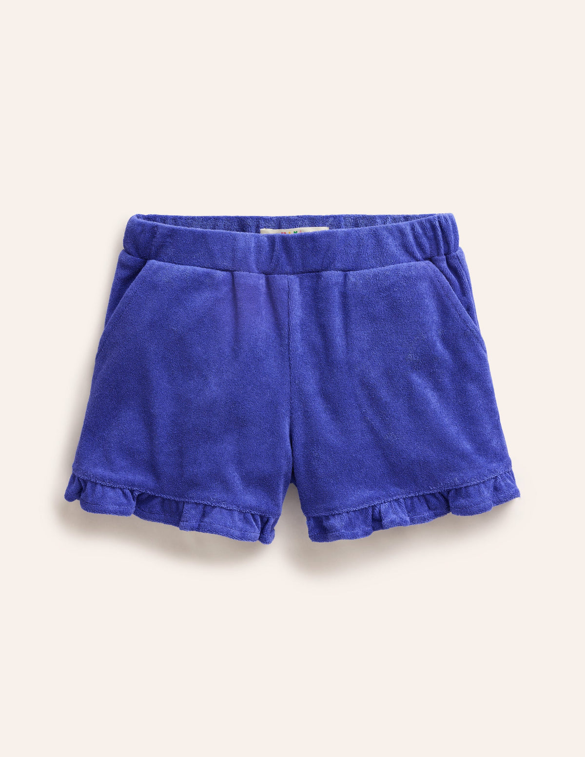 Frill Hem Towelling Short-Wisteria Blue-1