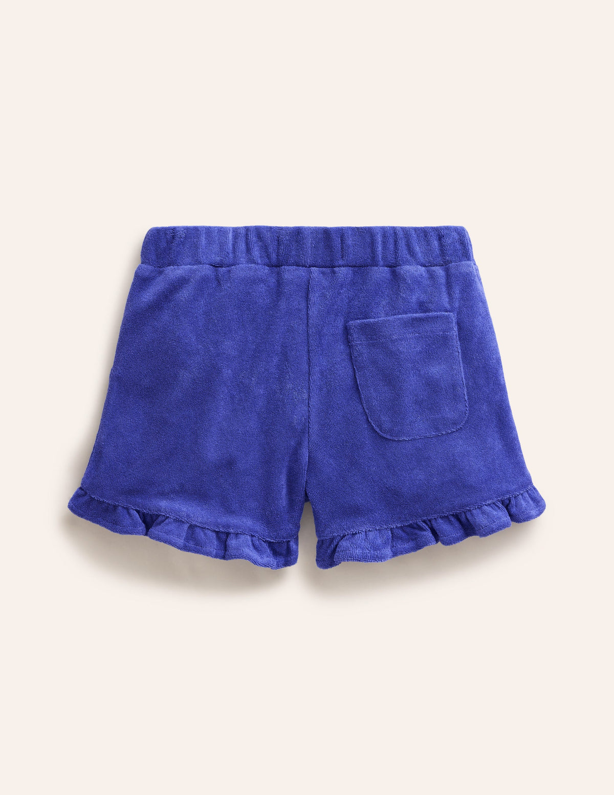 Frill Hem Towelling Short-Wisteria Blue-2