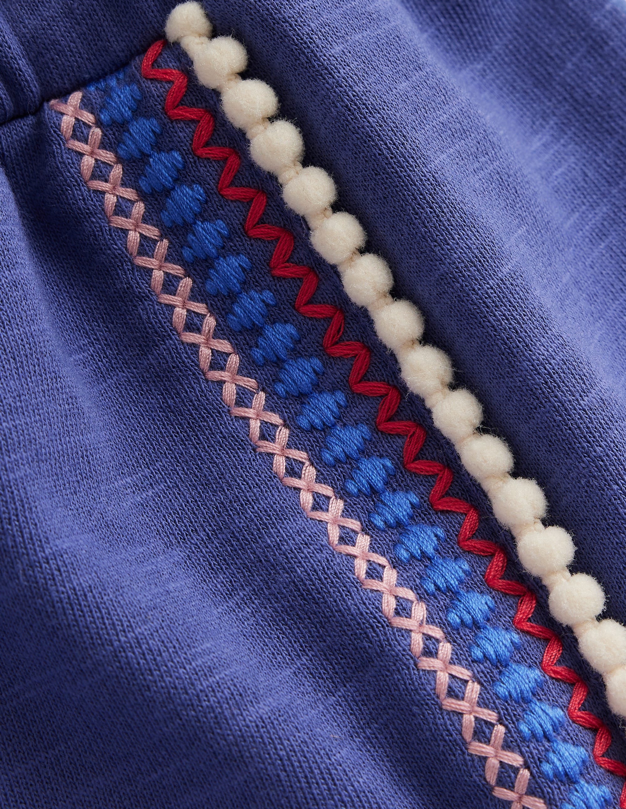 Pom Trim Jersey Shorts-Soft Starboard - Image 3