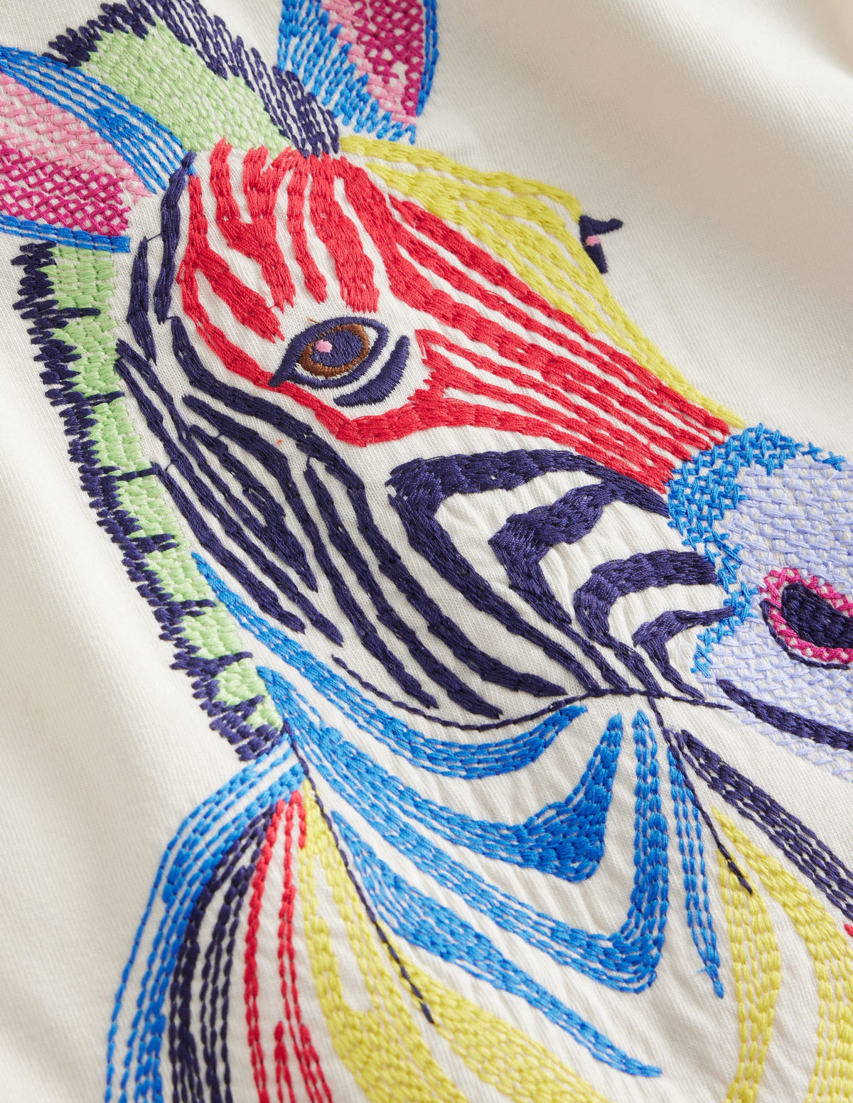 Superstitch Logo T-Shirt-Ivory Multi Zebra - Image 3