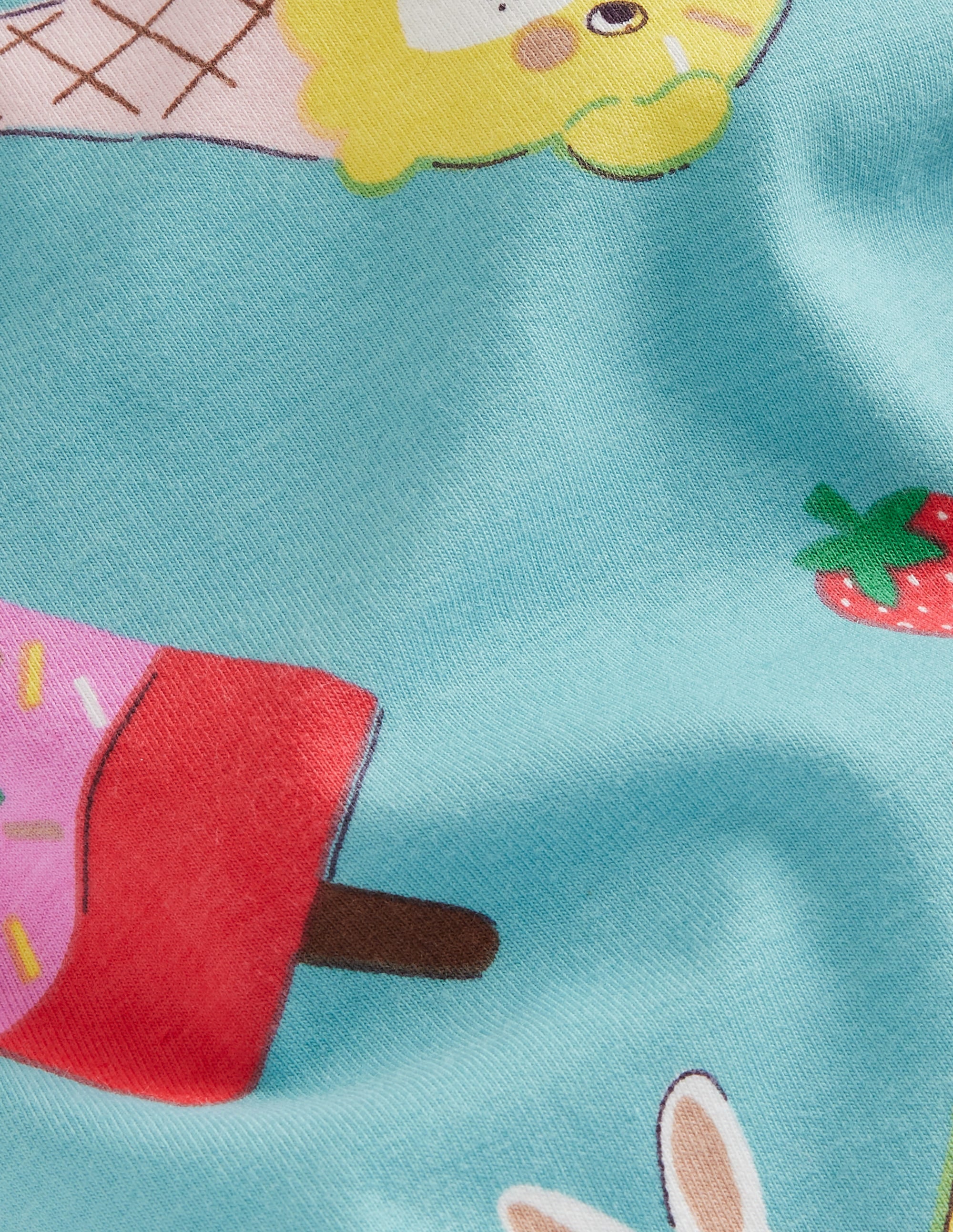 Fun Cropped Leggings-Aqua Sea Ice Creams - Image 3