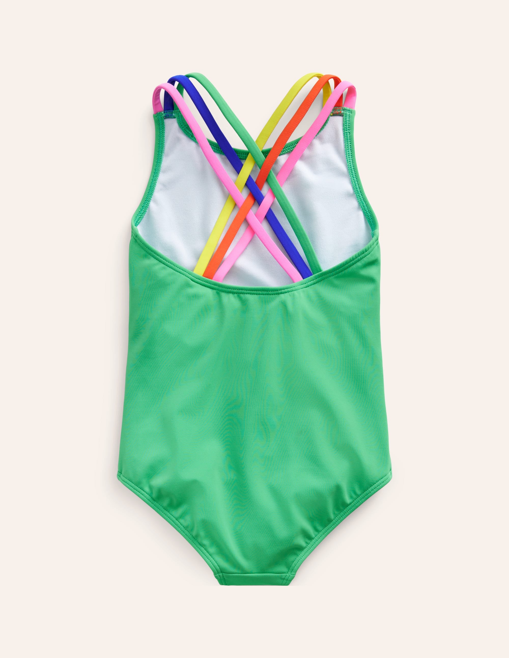 Rainbow Cross-Back Swimsuit-Pea Green - Image 2