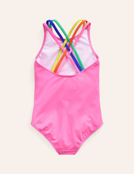 Rainbow Cross-Back Swimsuit-Strawberry Milkshake