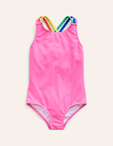 Rainbow Cross-Back Swimsuit-Strawberry Milkshake