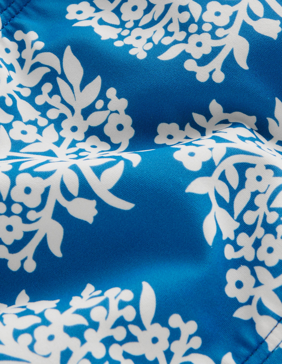 Puff Sleeve Bikini-Cabana Blue Small Flower Stamp - Image 6