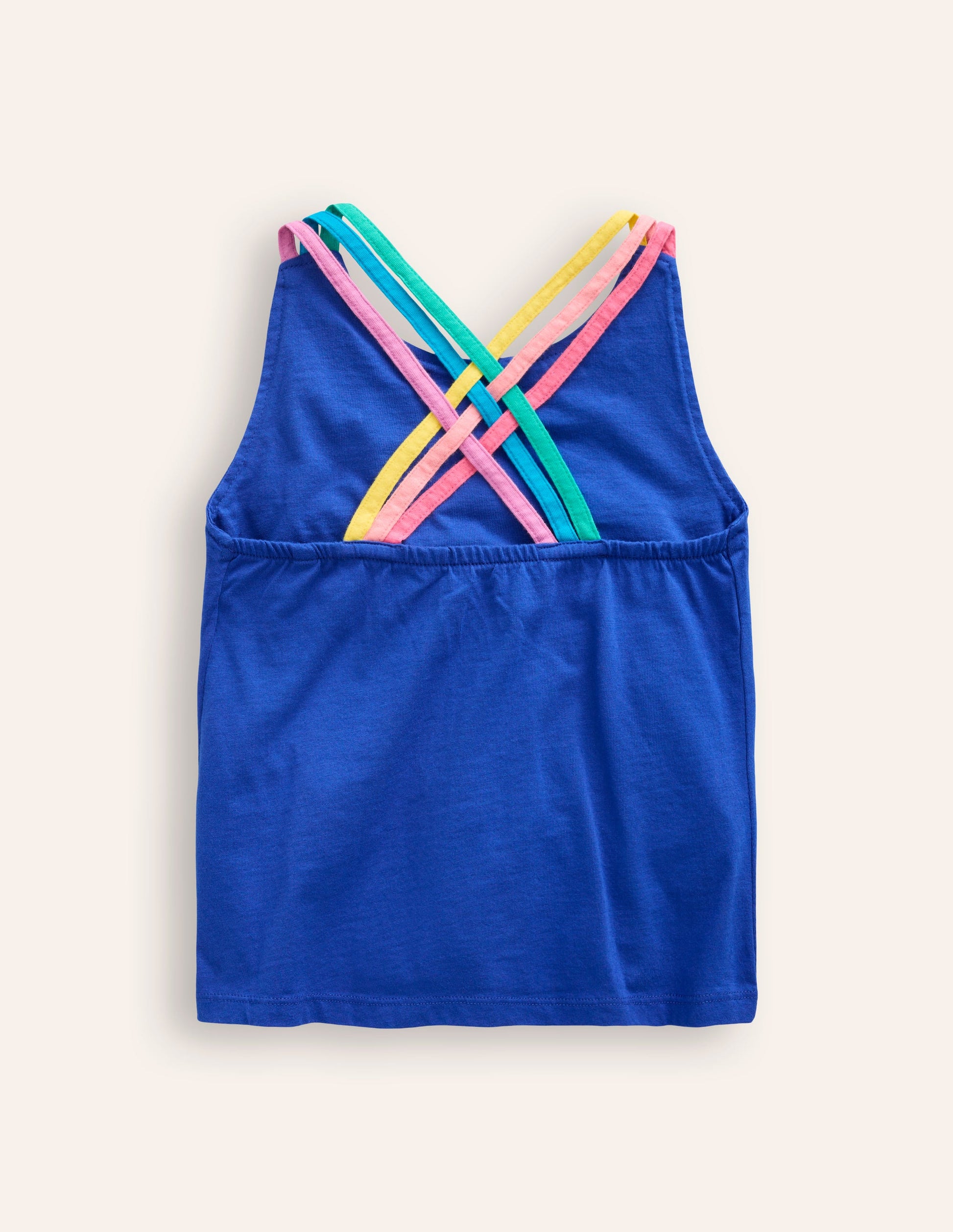 Rainbow Cross-Back Tank-Sapphire Blue-2