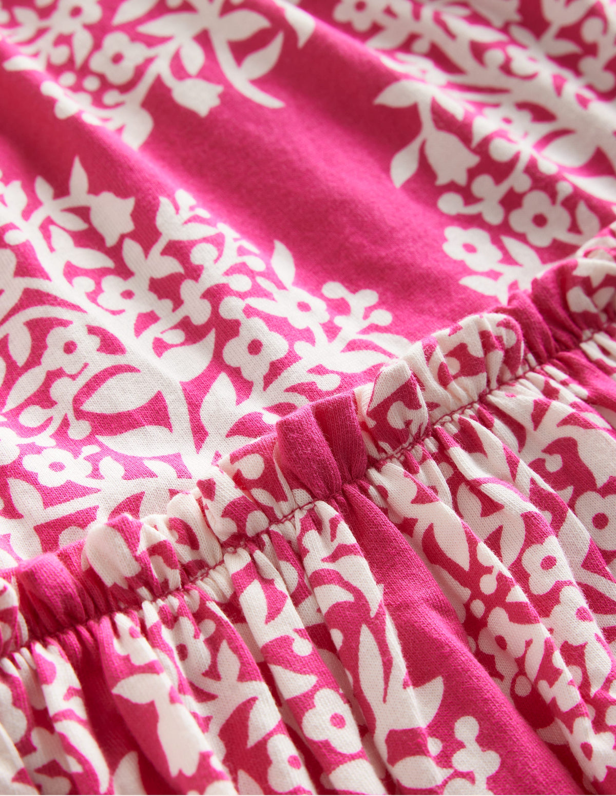 Printed Jersey Midi Skirt-Pink Woodblock - Image 3