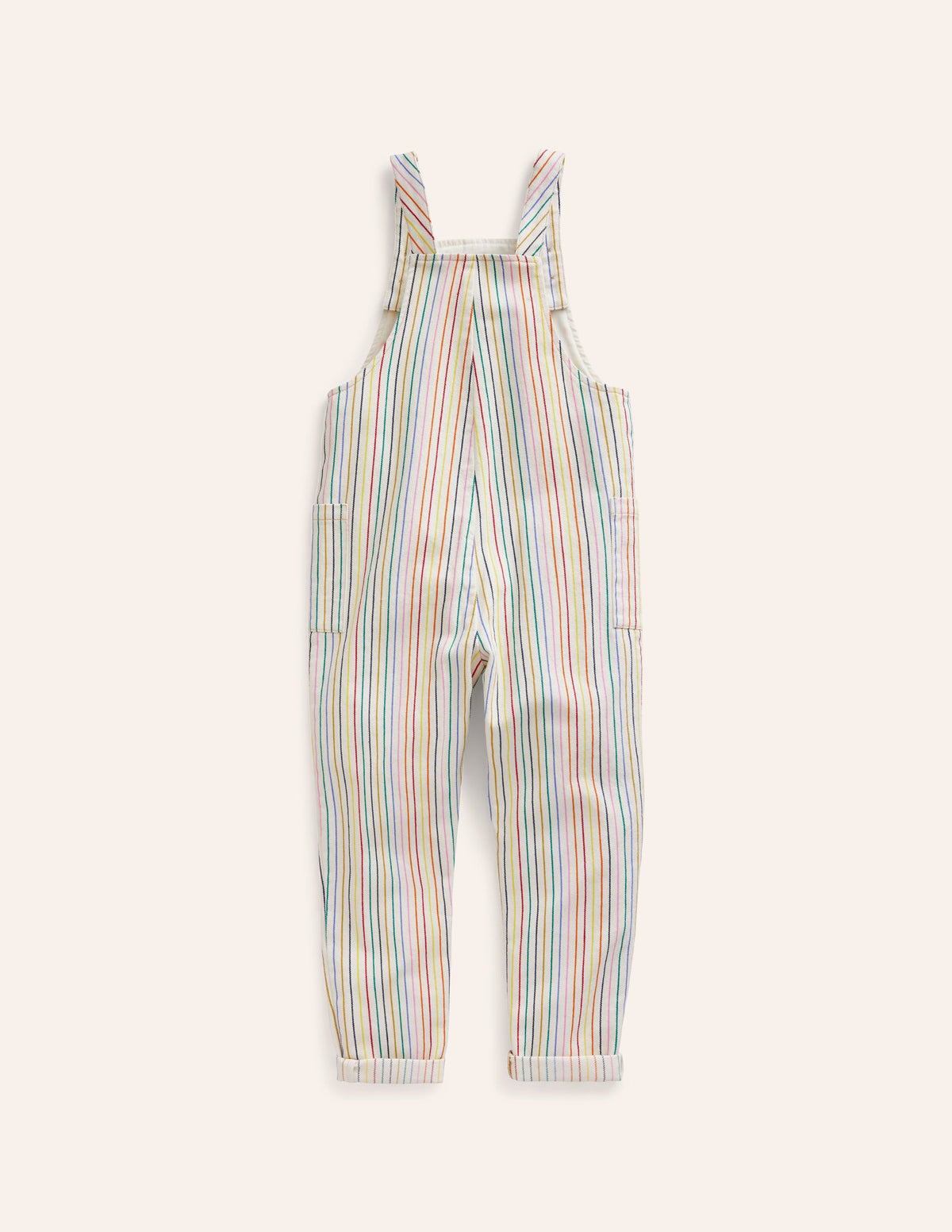 Relaxed Overalls-Ivory Multi Stripe - Image 2