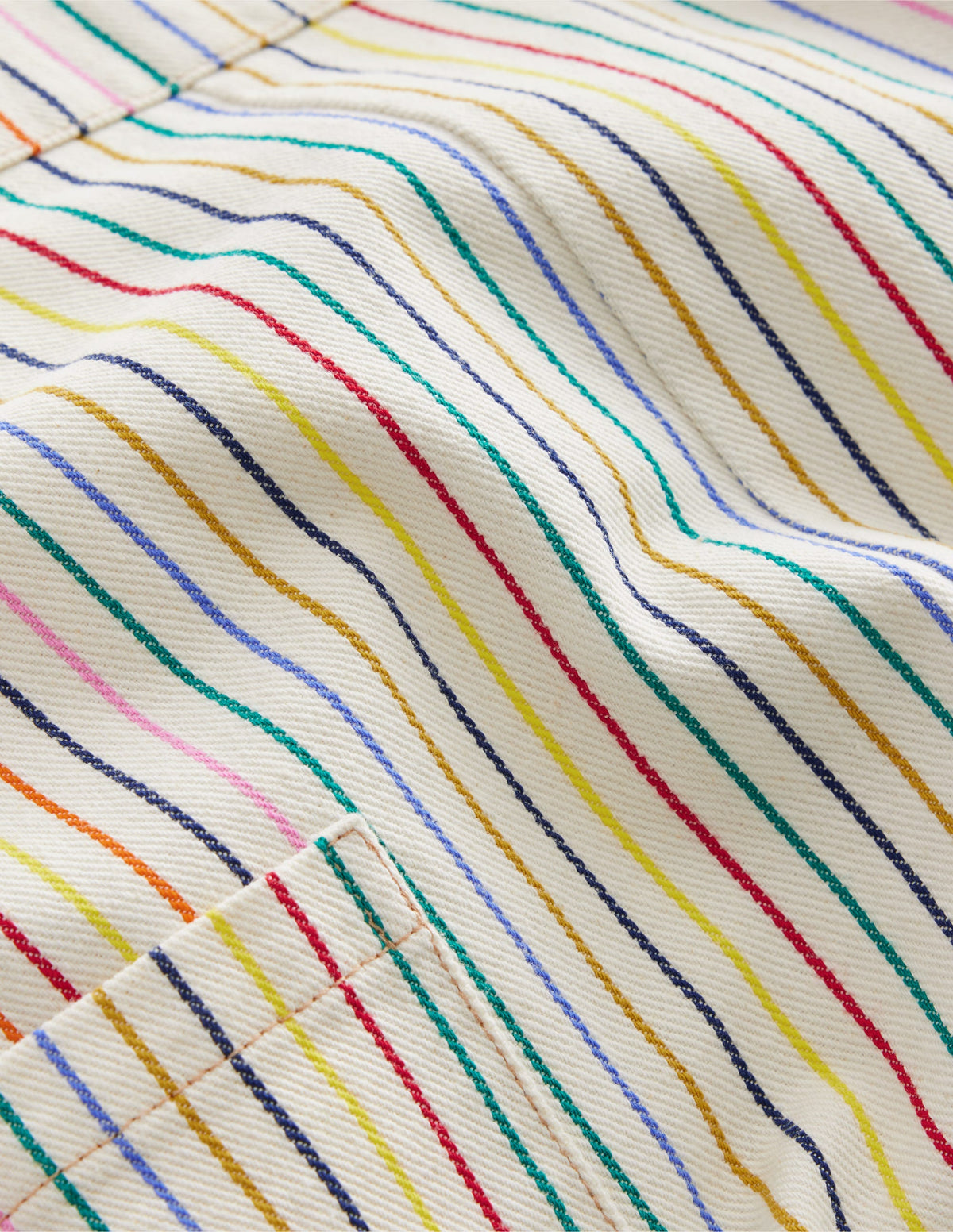 Relaxed Overalls-Ivory Multi Stripe - Image 3