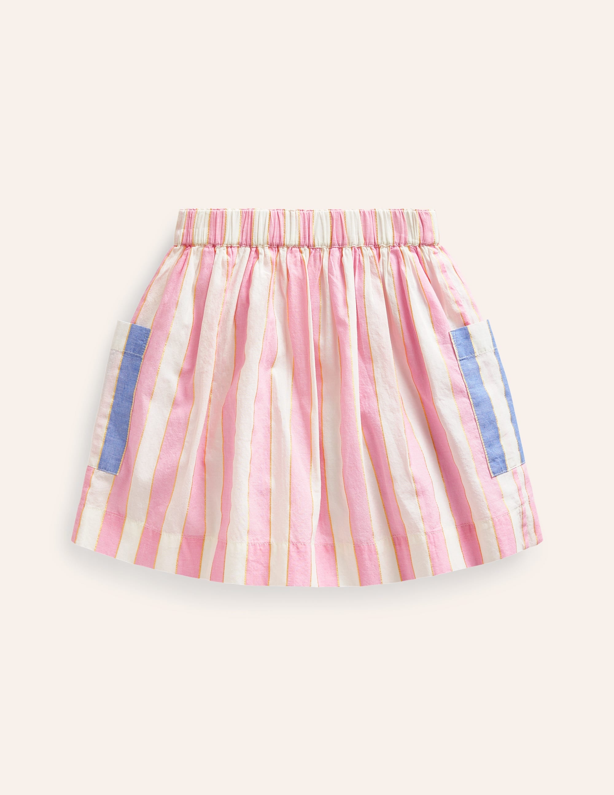 Pull On Twirly Skirt-Pink Lurex Stripe - Image 2